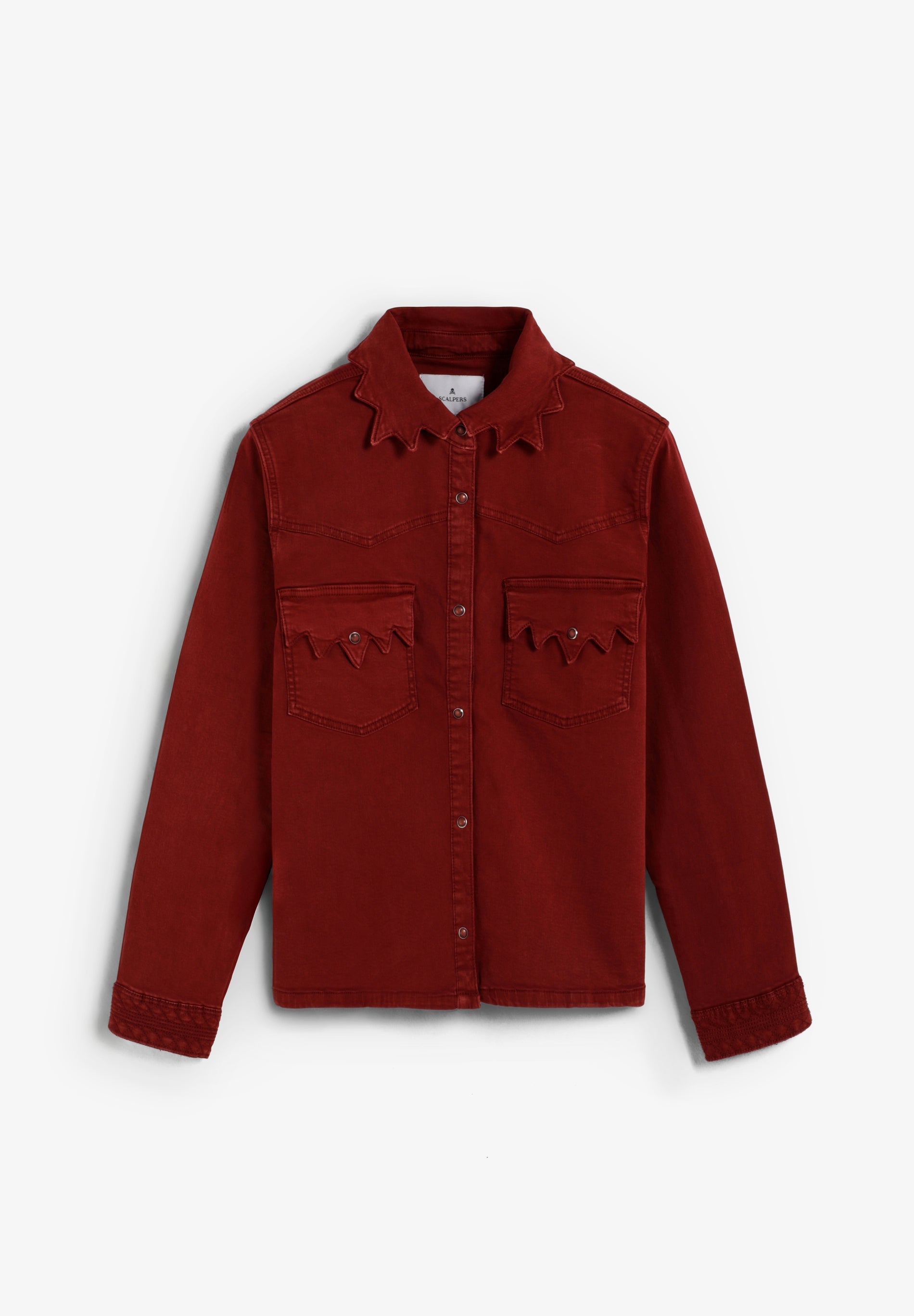 SCSCALLOPSTICHING DENIM SHIRT