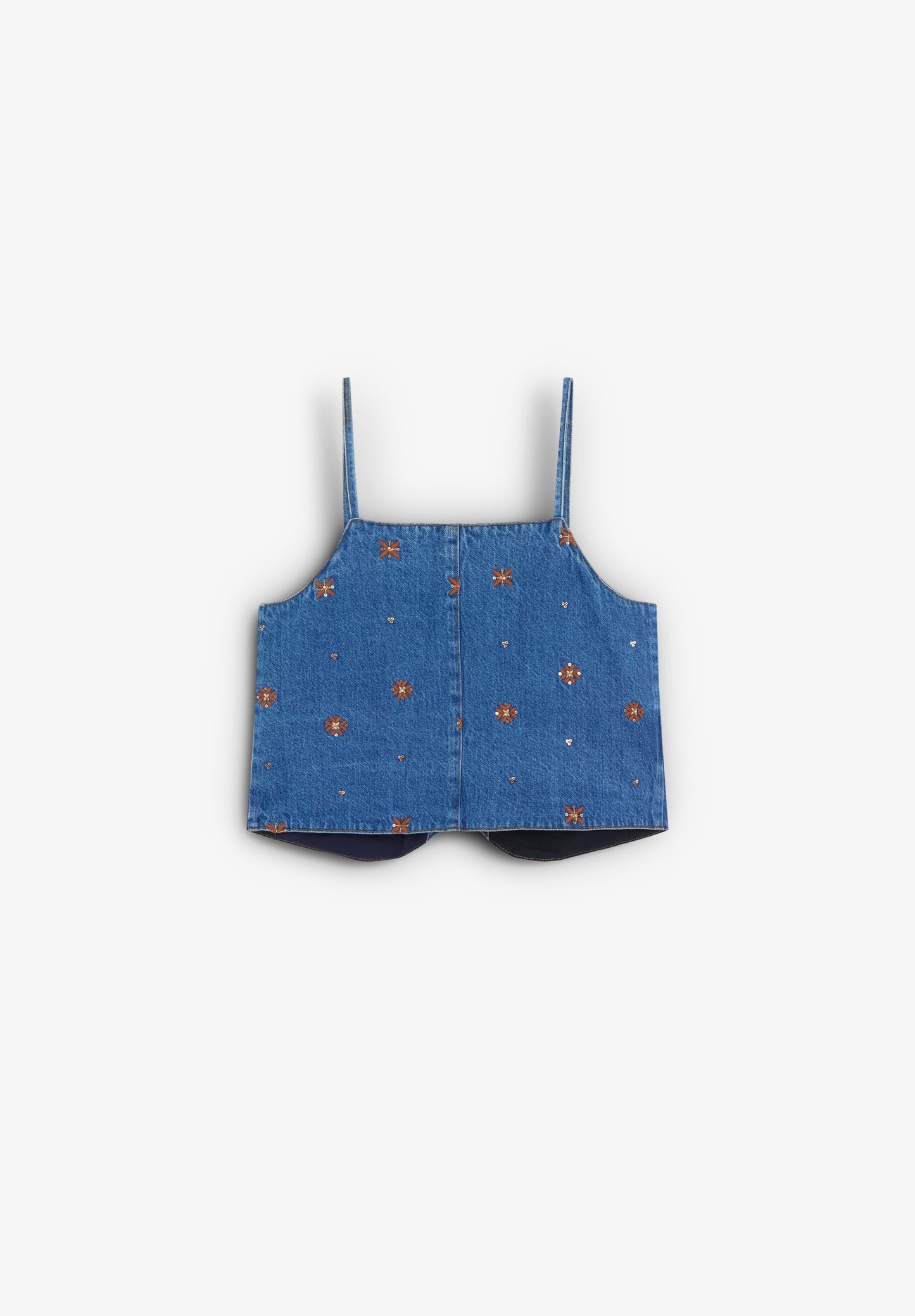 EMBROIDERED FLOWERS TOP