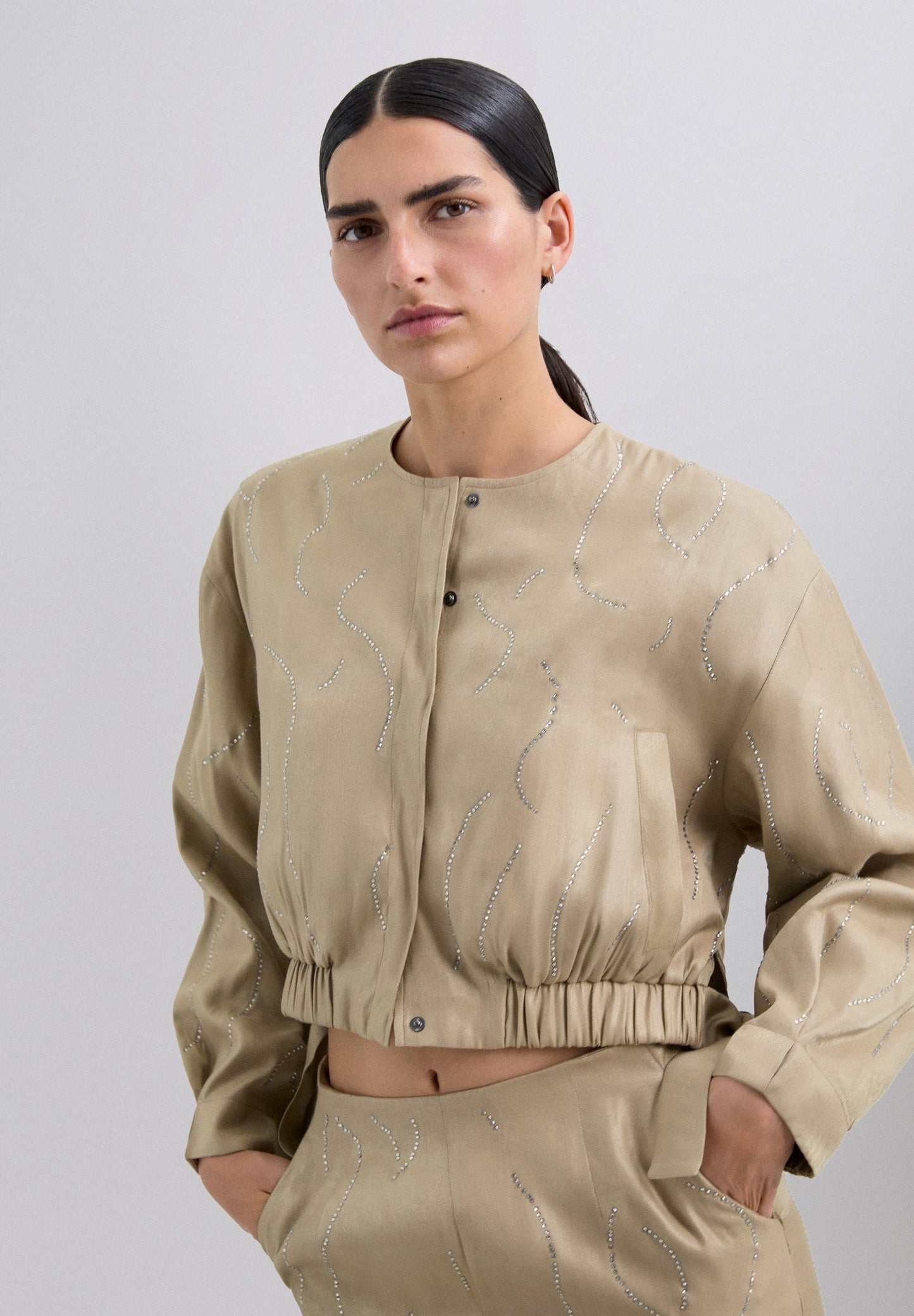 RHINESTONE BOMBER JACKET