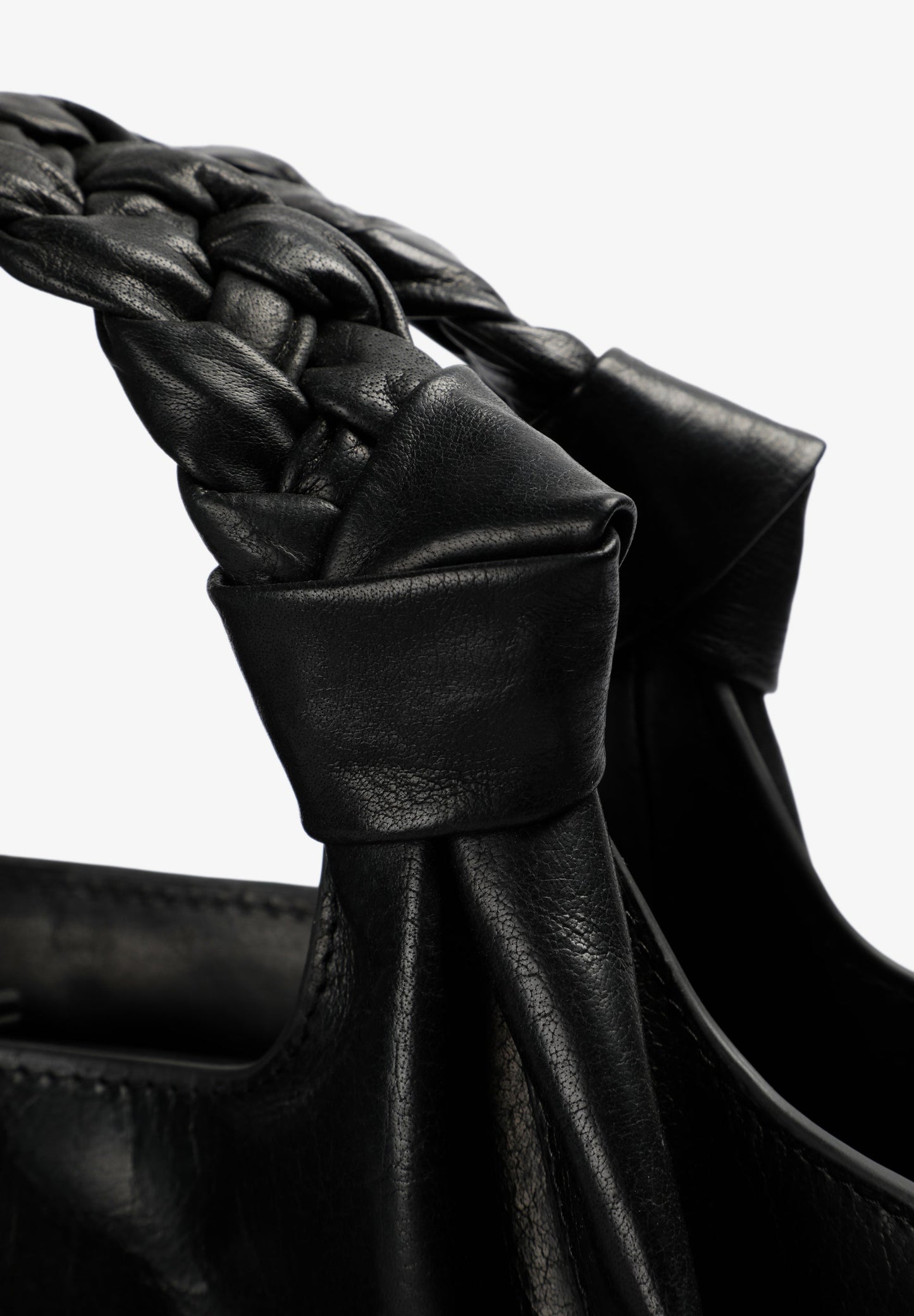 LEATHER MINI BAG WITH BRAIDED HANDLE