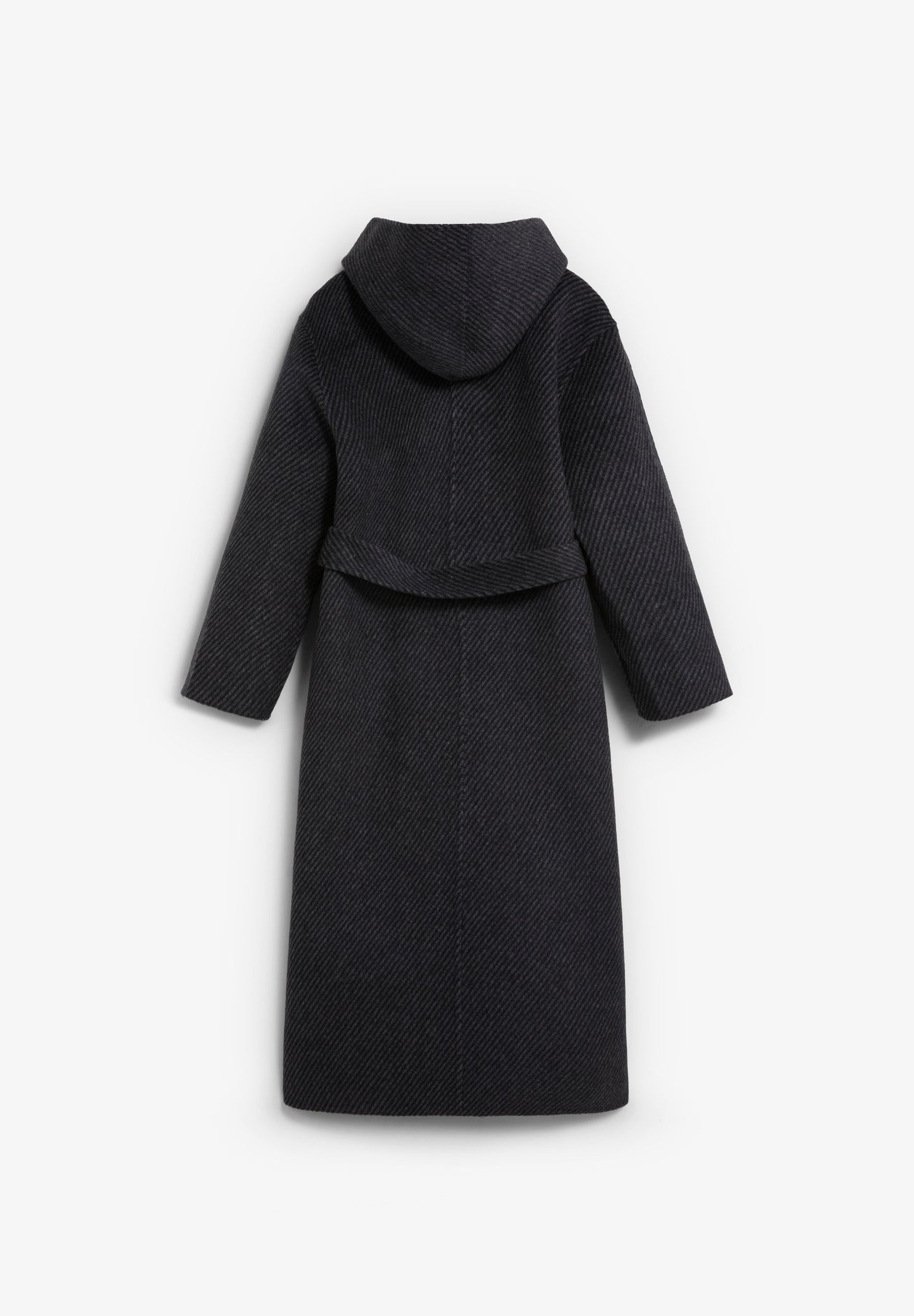 LONG WOOL COAT WITH HOOD