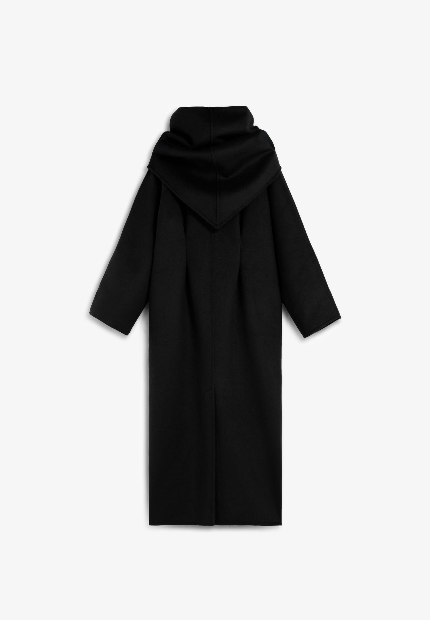 LONG COAT WITH DETACHABLE SCARF DETAIL