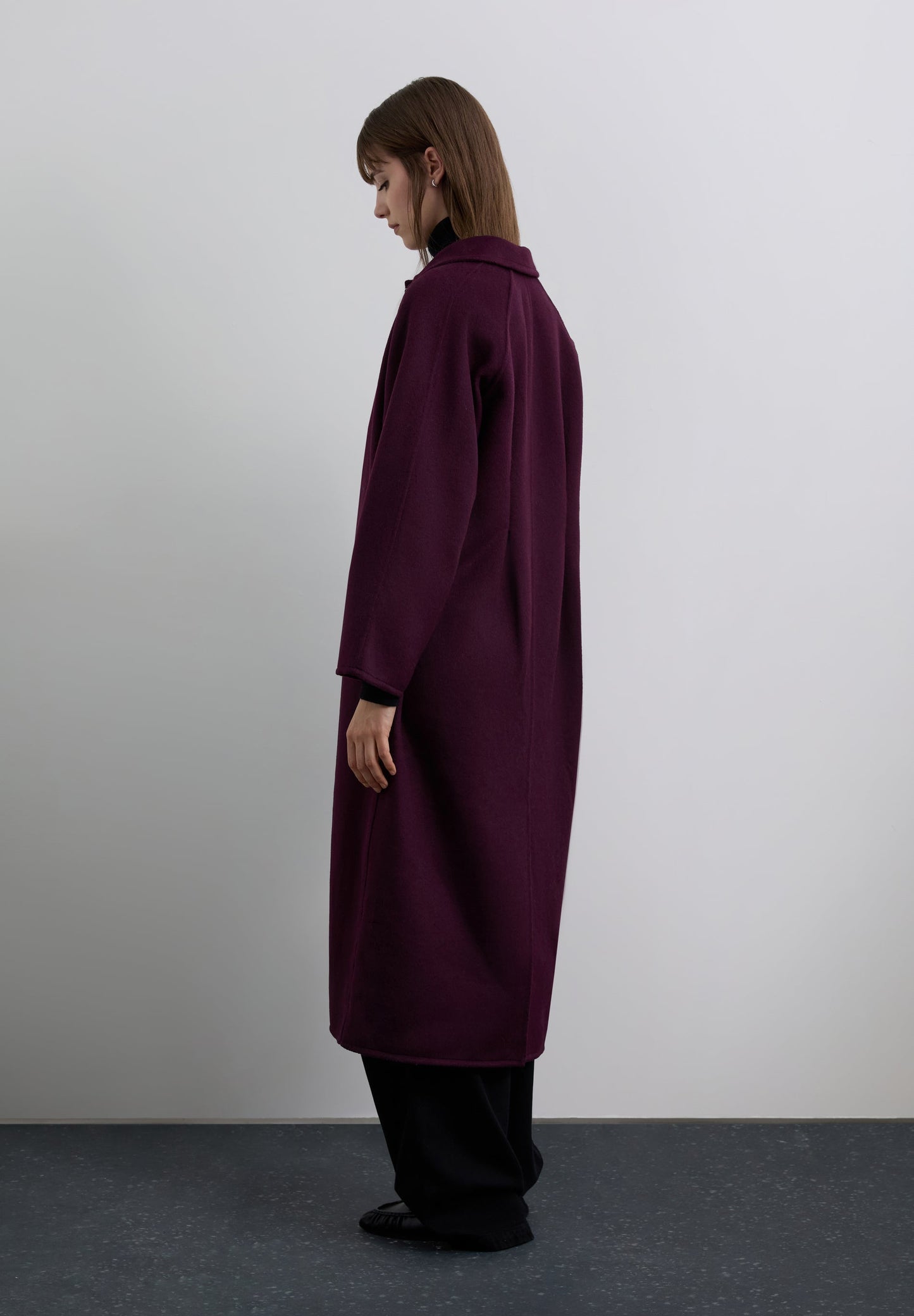 LONG COAT WITH DETACHABLE SCARF DETAIL