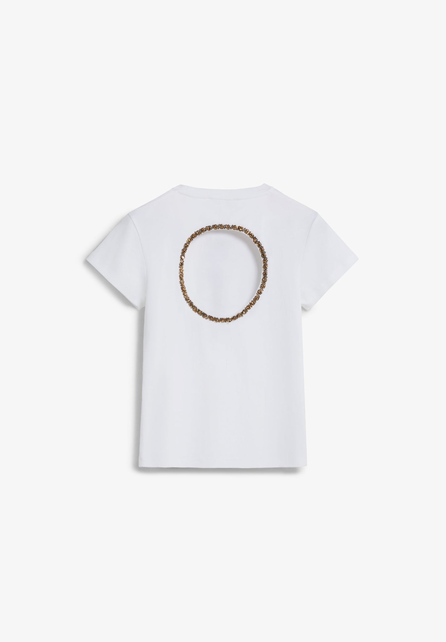 CUTOUT T-SHIRT WITH RHINESTONE DETAIL
