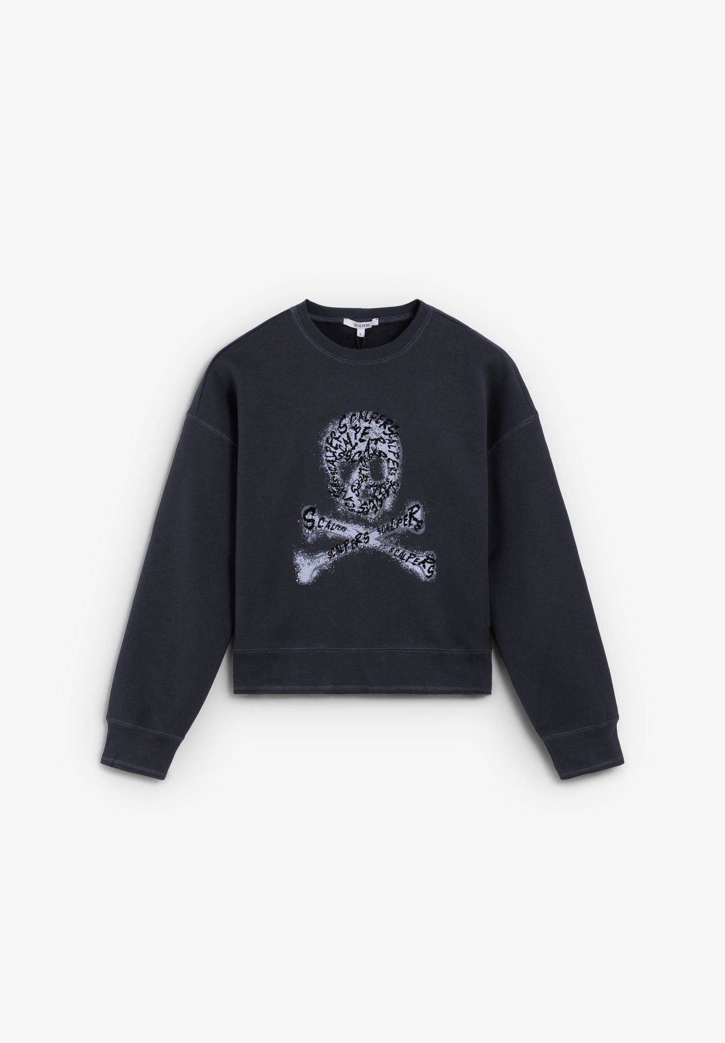 FLOCKED SKULL HOODIE