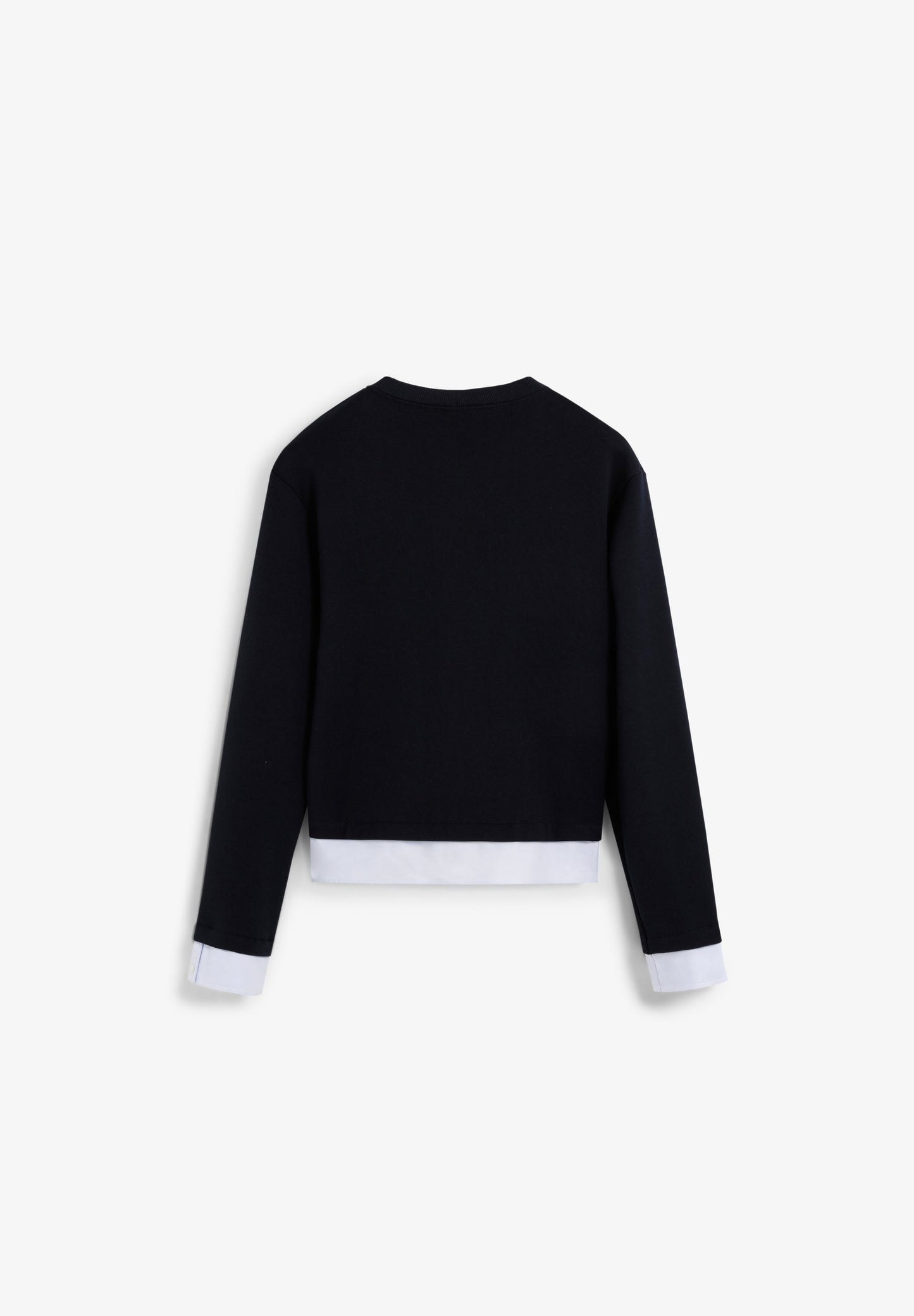 SWEATSHIRT WITH SHIRT DETAIL