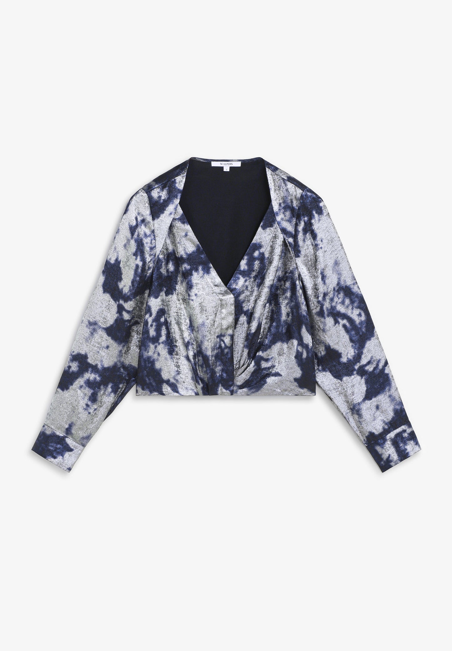 TIE-DYE BLOUSE WITH METALLIC DETAILS