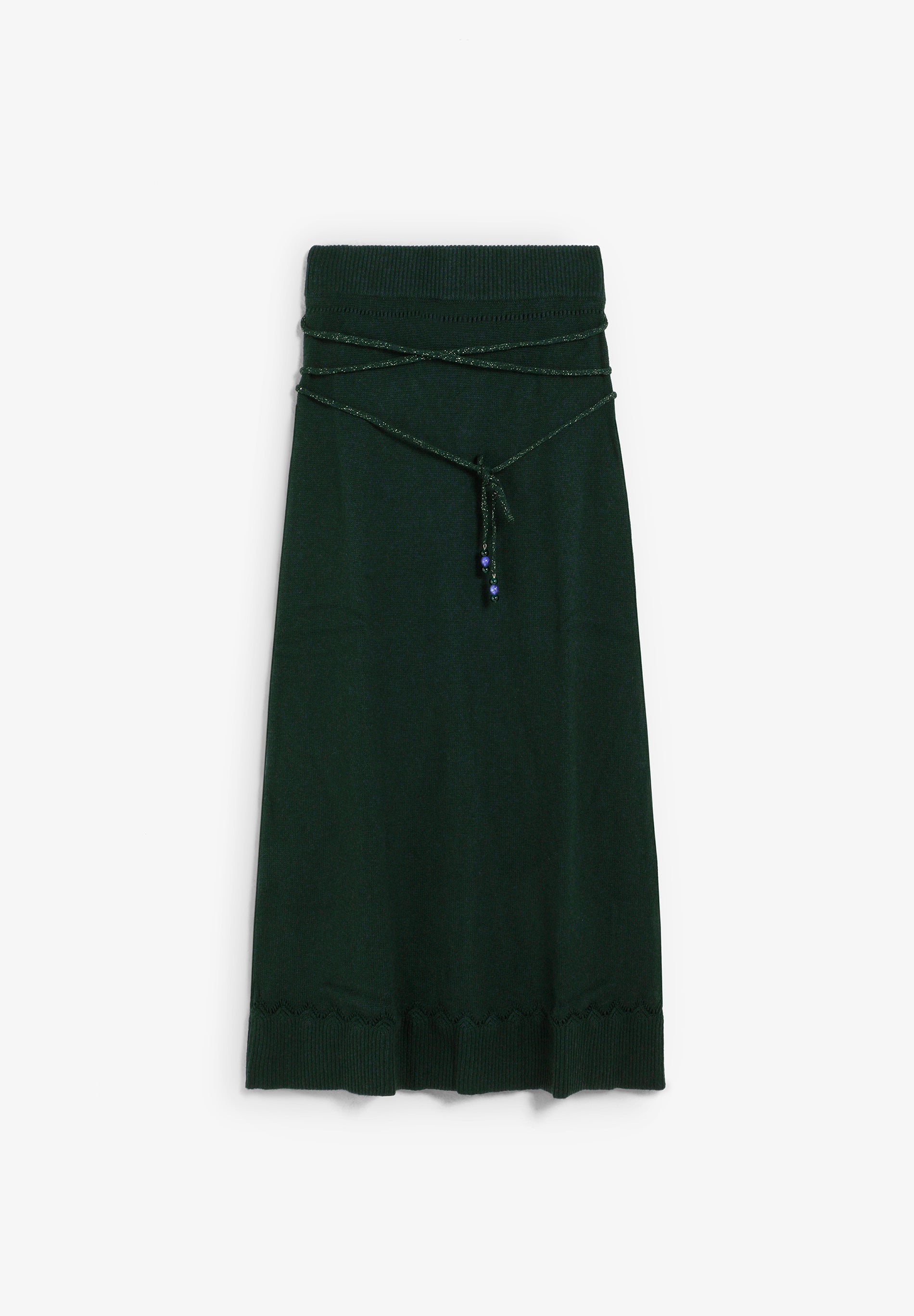 KNIT SKIRT WITH METALLIC DETAIL