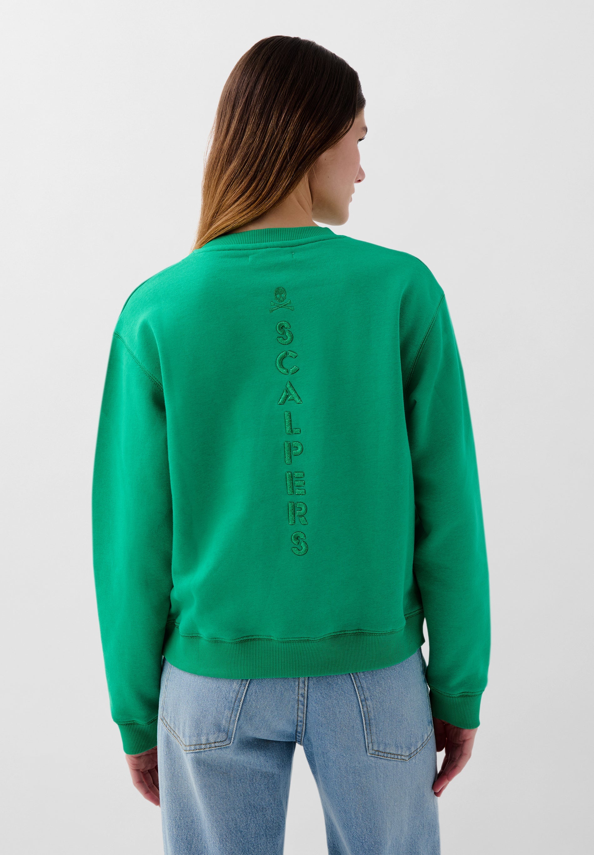 EMBROIDERED SWEATSHIRT WITH LOGO ON THE BACK