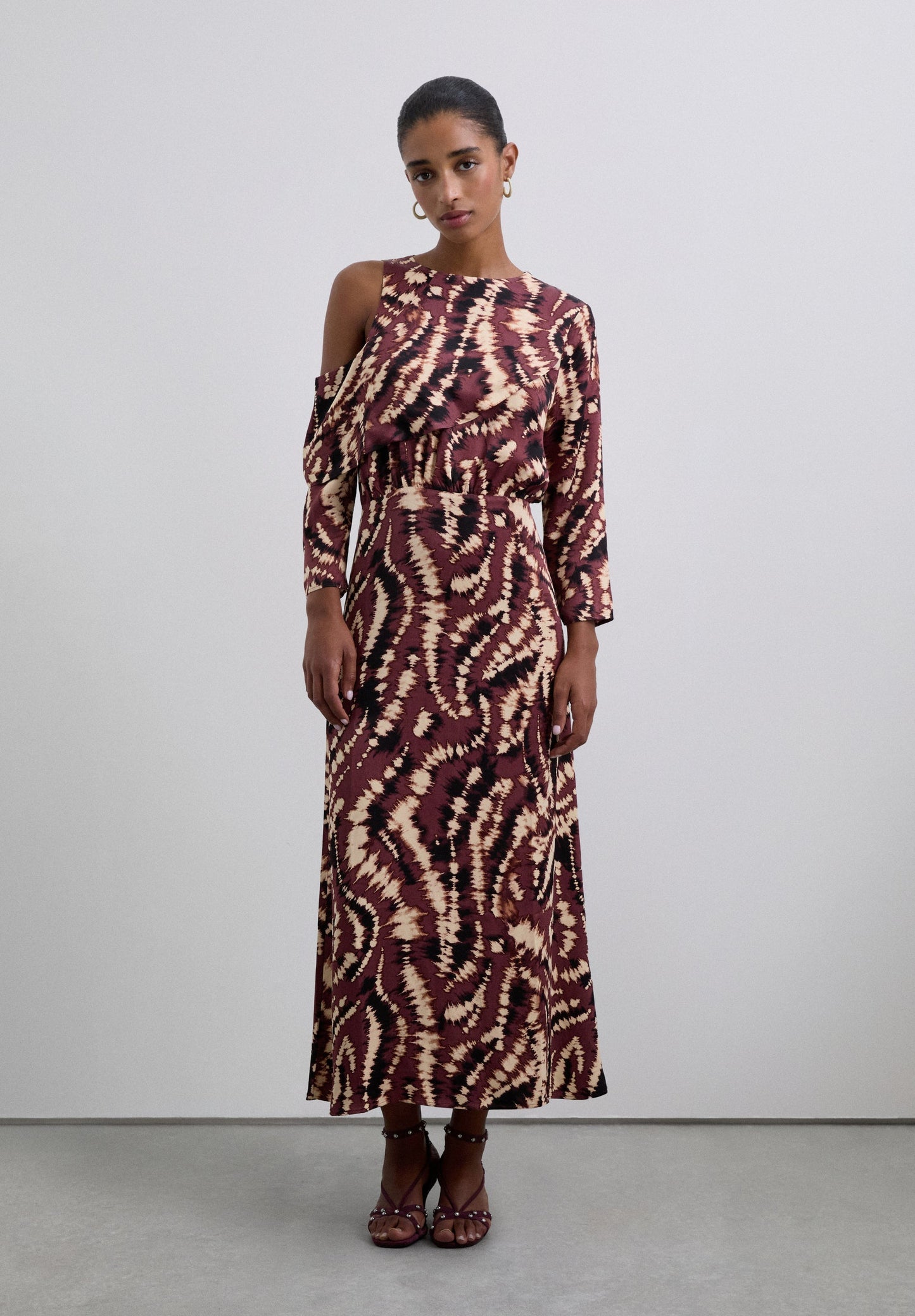 ASYMMETRIC TIE-DYE DRESS