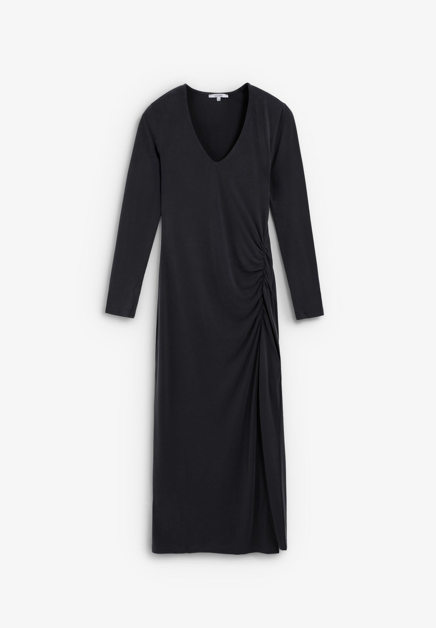 LONG DRESS WITH GATHERED SLIT
