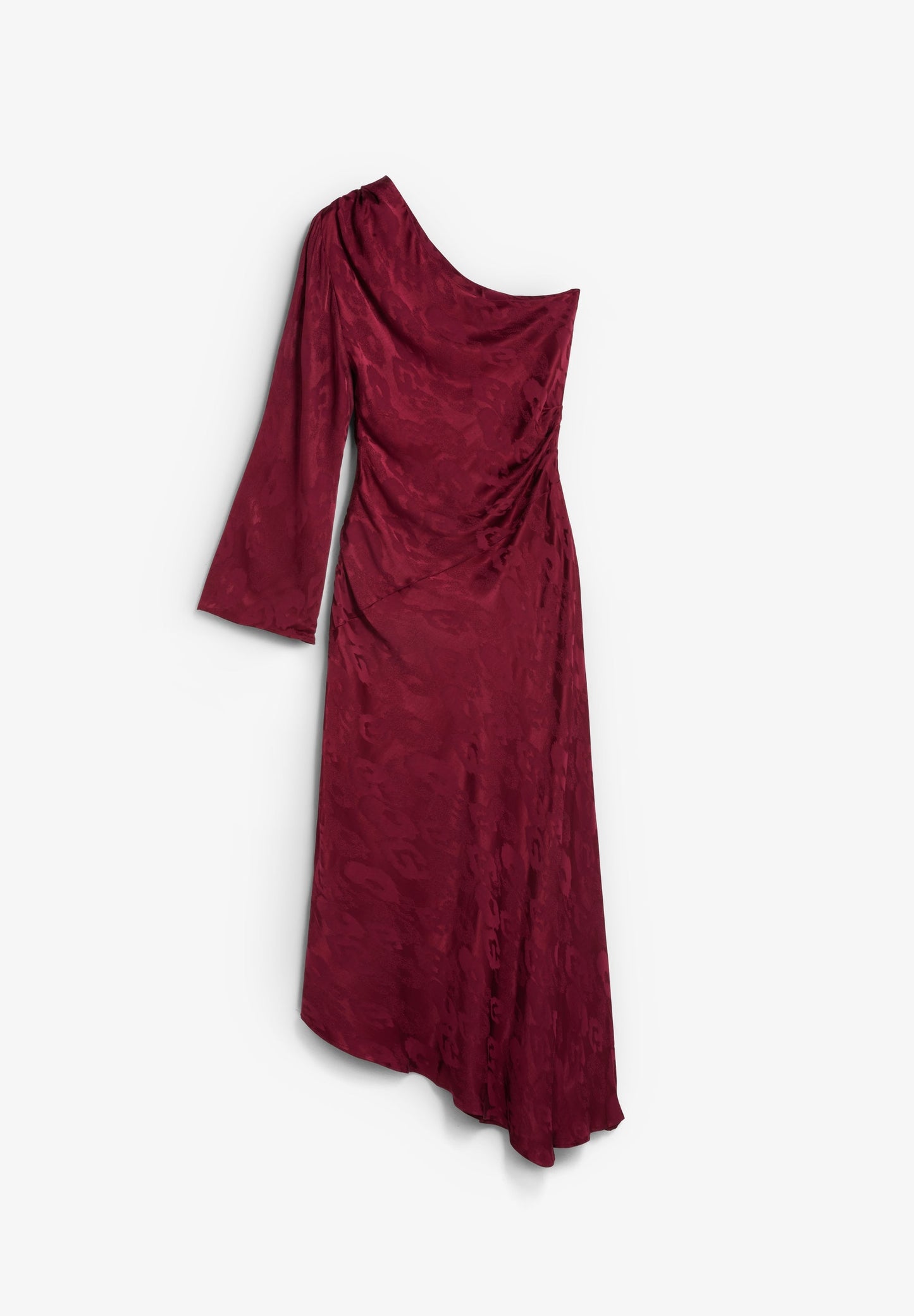 ASYMMETRIC JACQUARD PRINT DRESS