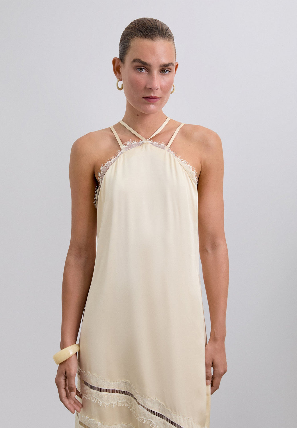 VESTIDO LENCERO SATINADO - Scalpers