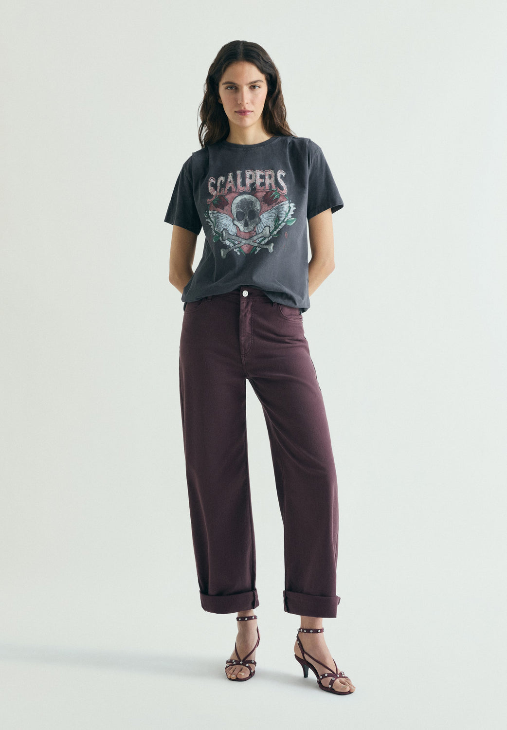 CAMISETA CALAVERA EFECTO LAVADO - Scalpers