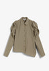 ASYMMETRIC PUFF SLEEVE SHIRT
