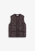 ANIMAL PRINT GILET WITH DETACHABLE SCARF