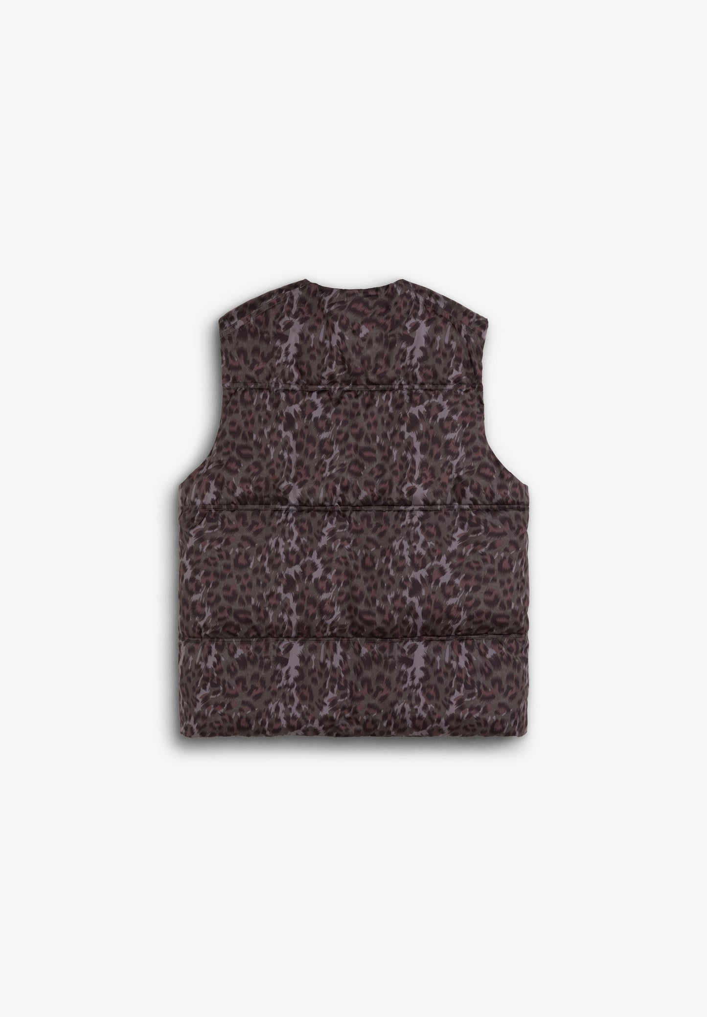 ANIMAL PRINT GILET WITH DETACHABLE SCARF
