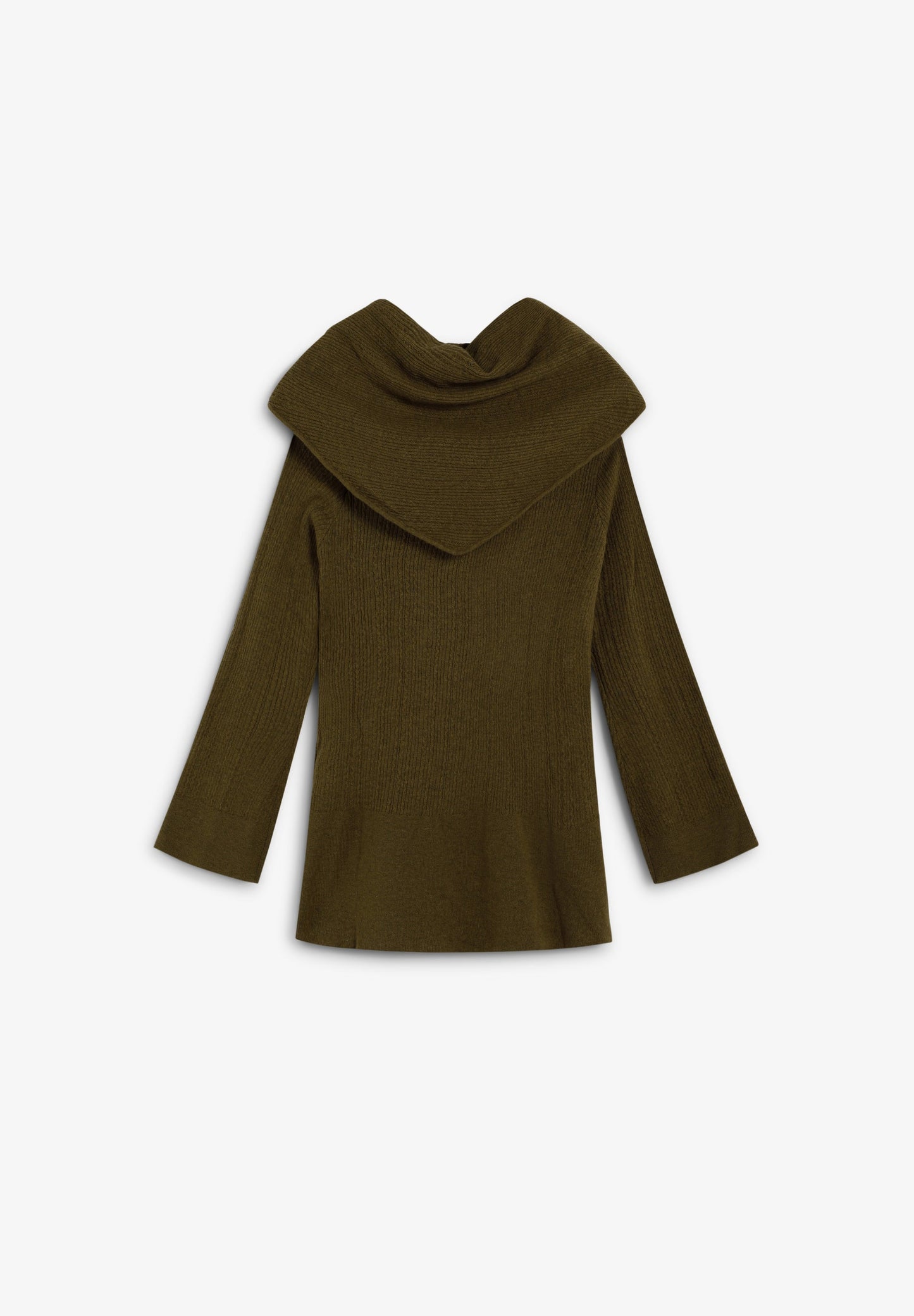 ASYMMETRIC SWEATER WITH DETACHABLE CAPE