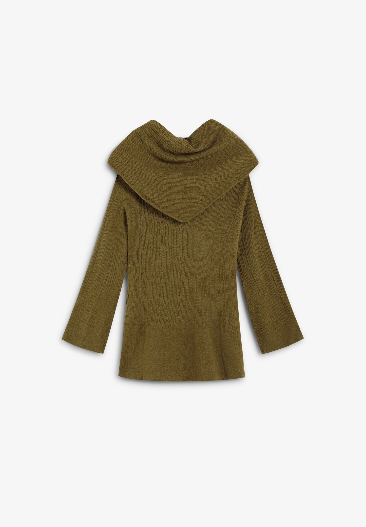 ASYMMETRIC SWEATER WITH DETACHABLE CAPE