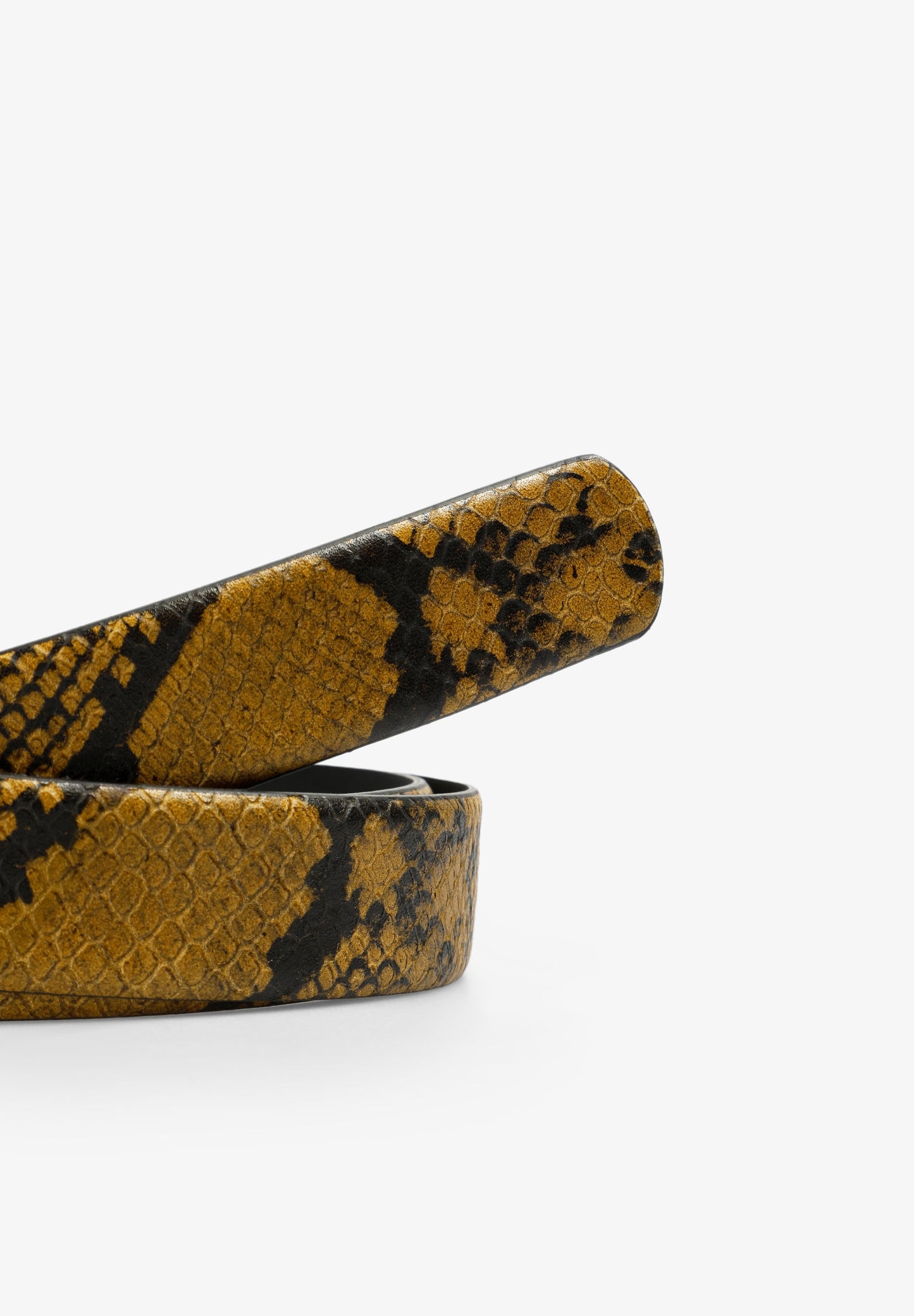 SNAKE PRINT LEATHER BELT