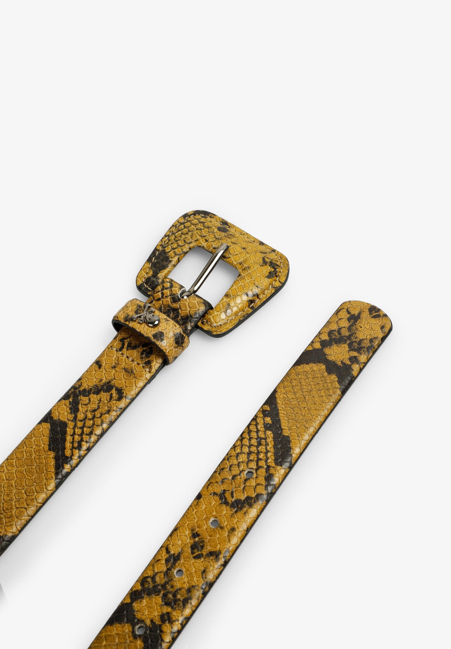 SNAKE PRINT LEATHER BELT