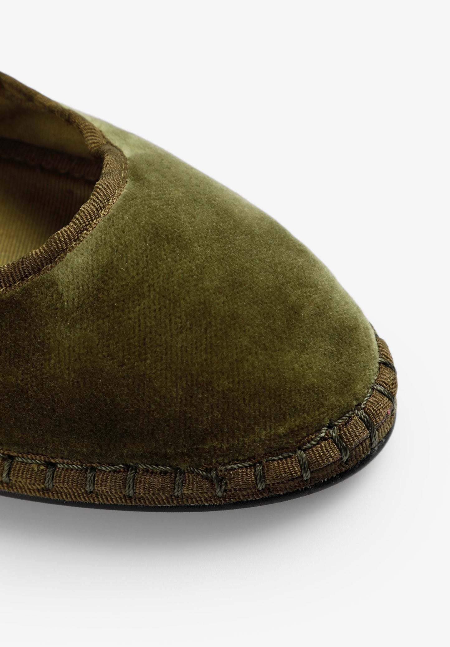 VELVET DOUBLE STRAP BALLET FLATS