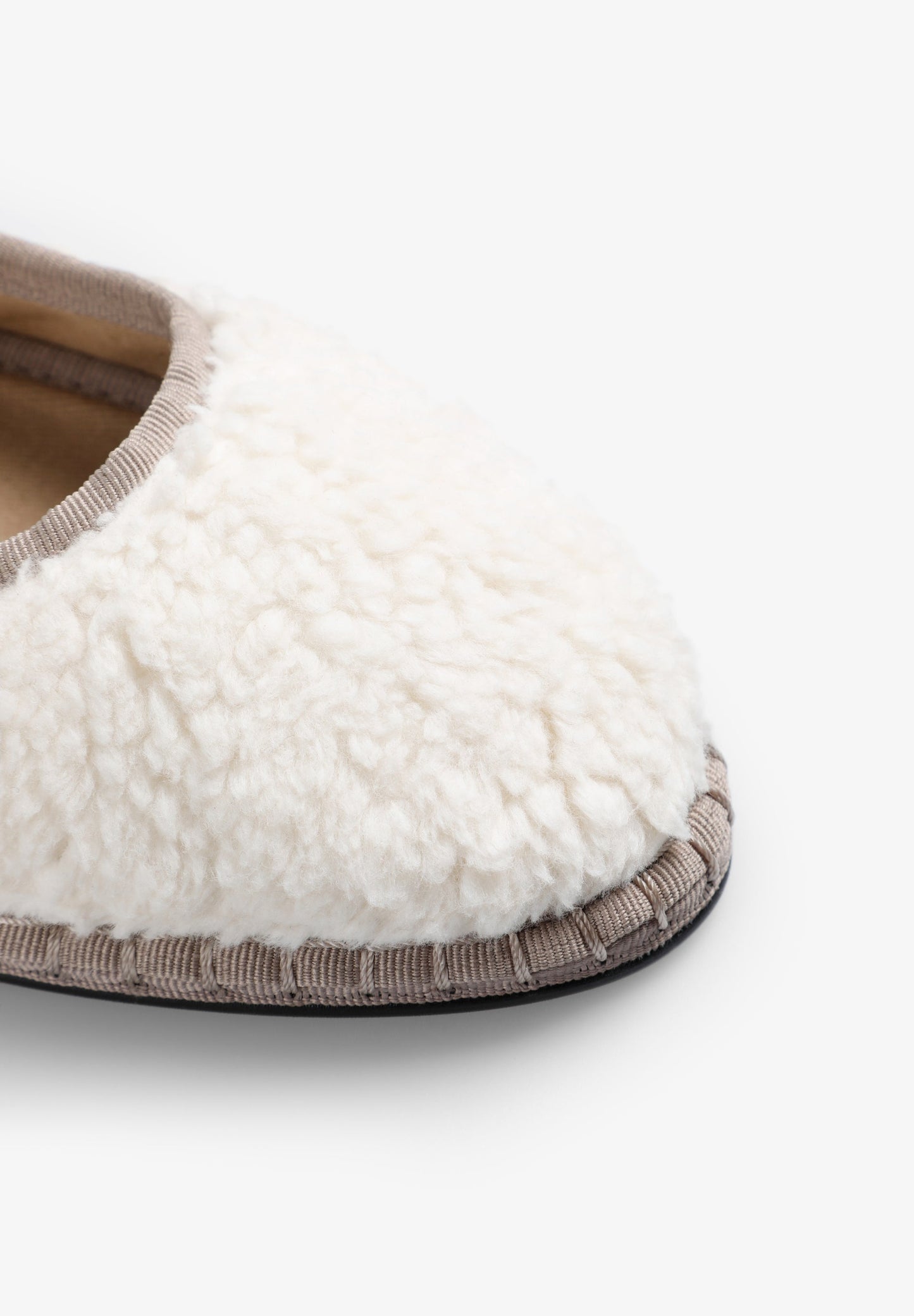 FAUX SHEARLING BALLET FLATS
