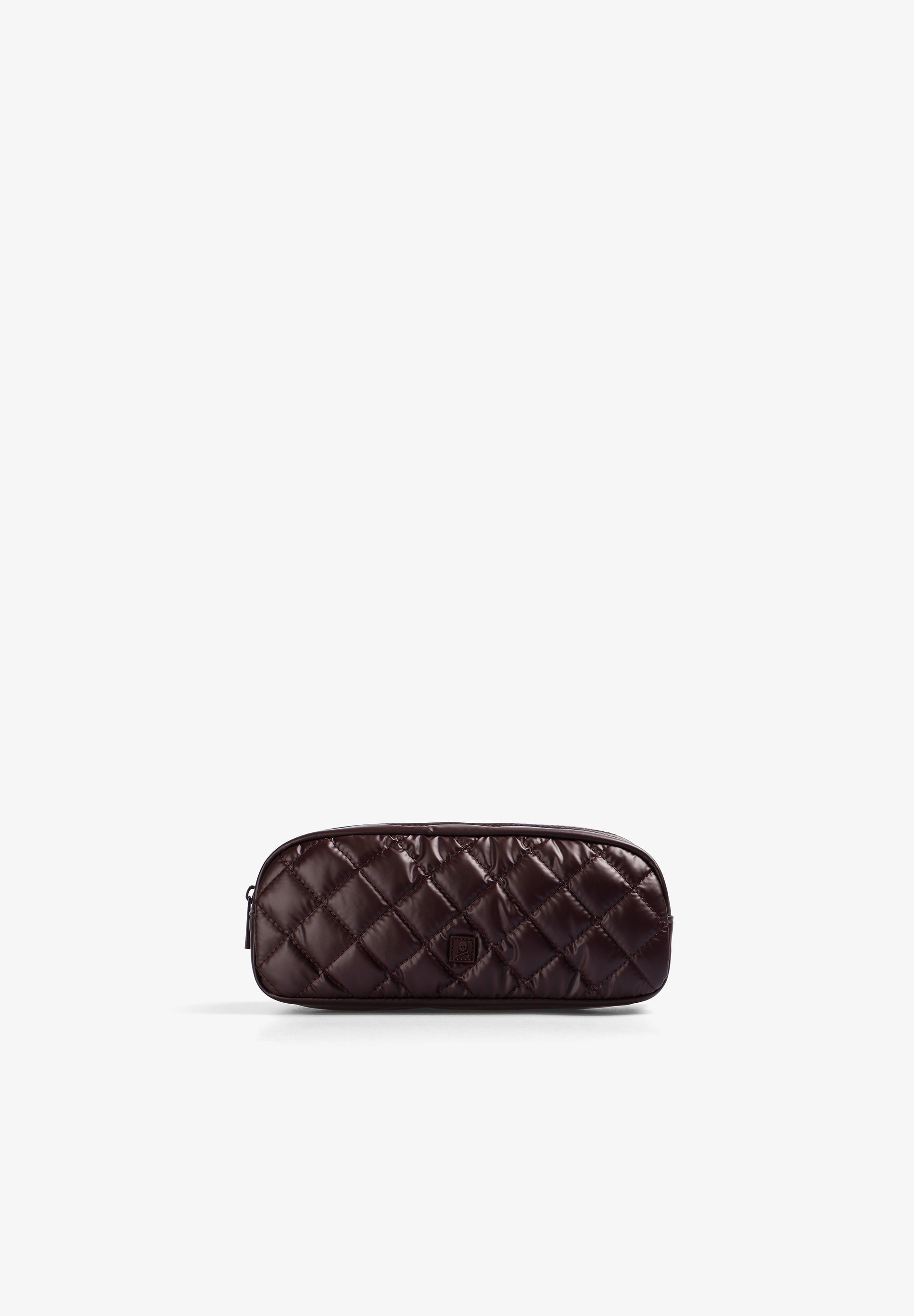 QUILTED TOILETRY BAG WITH SKULL