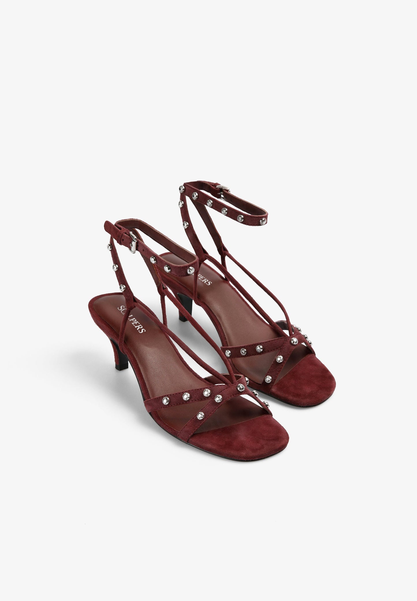 HEELED SANDALS WITH RHINESTONES