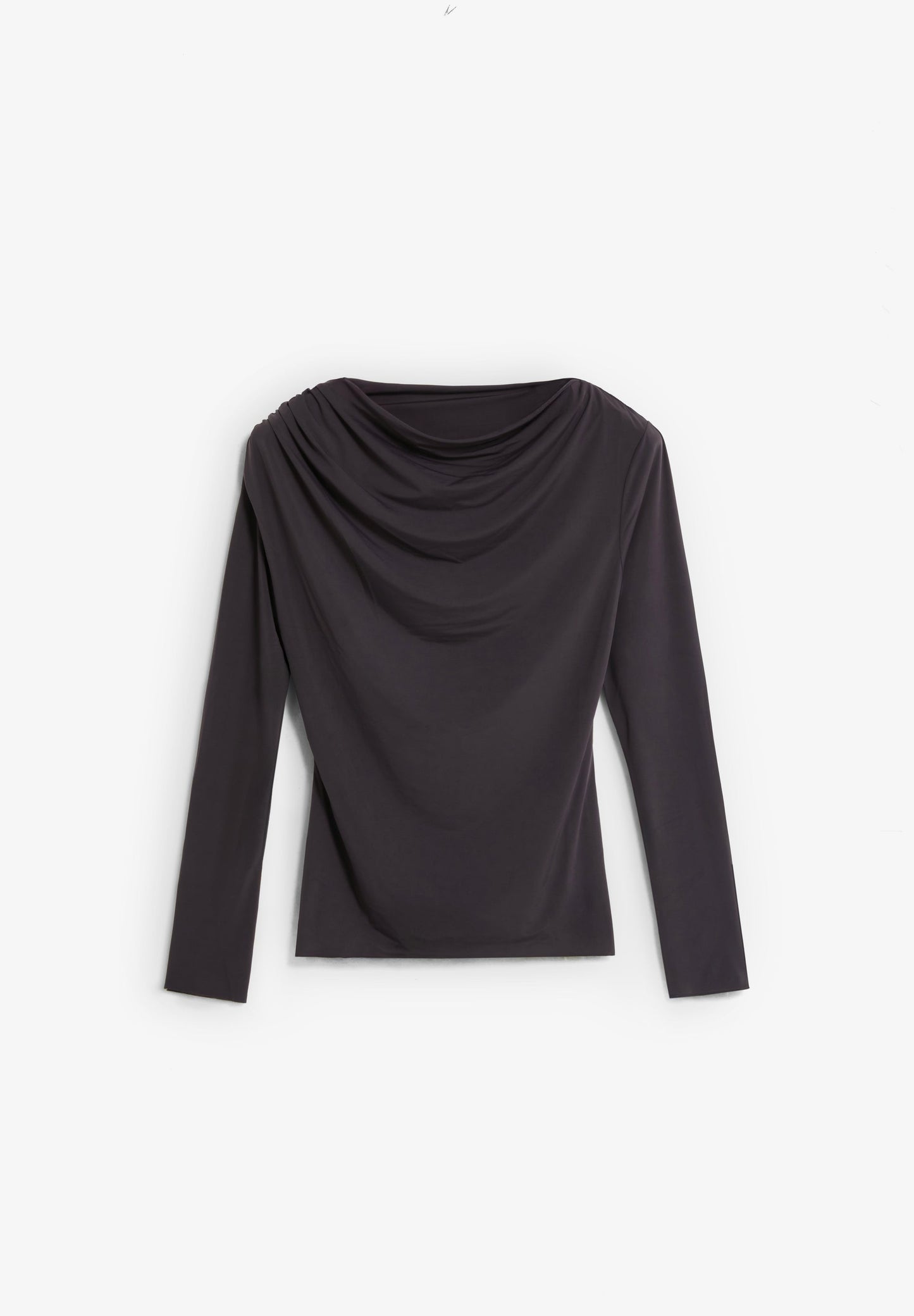 DRAPED NECKLINE T-SHIRT