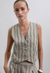 STRIPED WAISTCOAT WITH METALLIC DETAILS