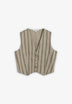 STRIPED WAISTCOAT WITH METALLIC DETAILS