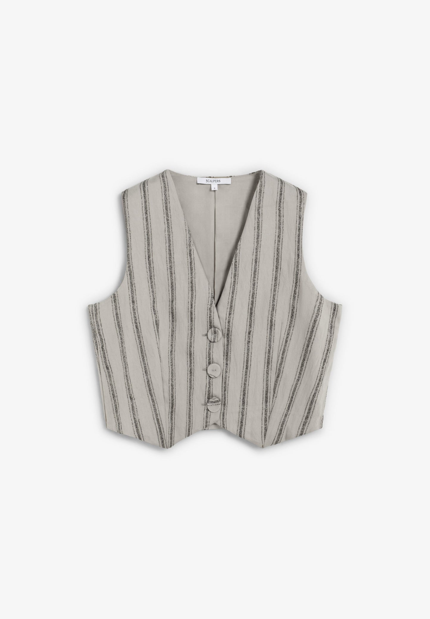 STRIPED WAISTCOAT WITH METALLIC DETAILS