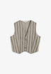 STRIPED WAISTCOAT WITH METALLIC DETAILS