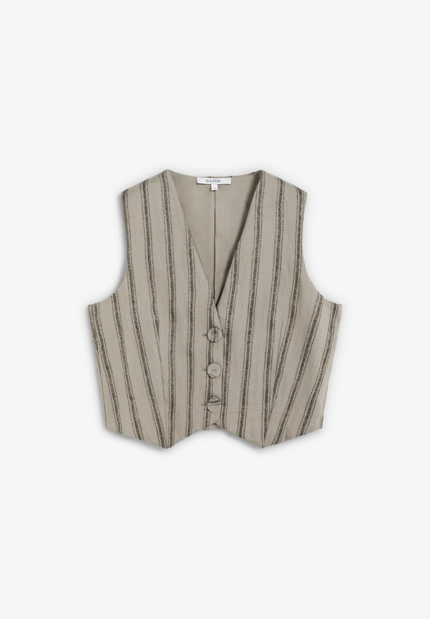 STRIPED WAISTCOAT WITH METALLIC DETAILS