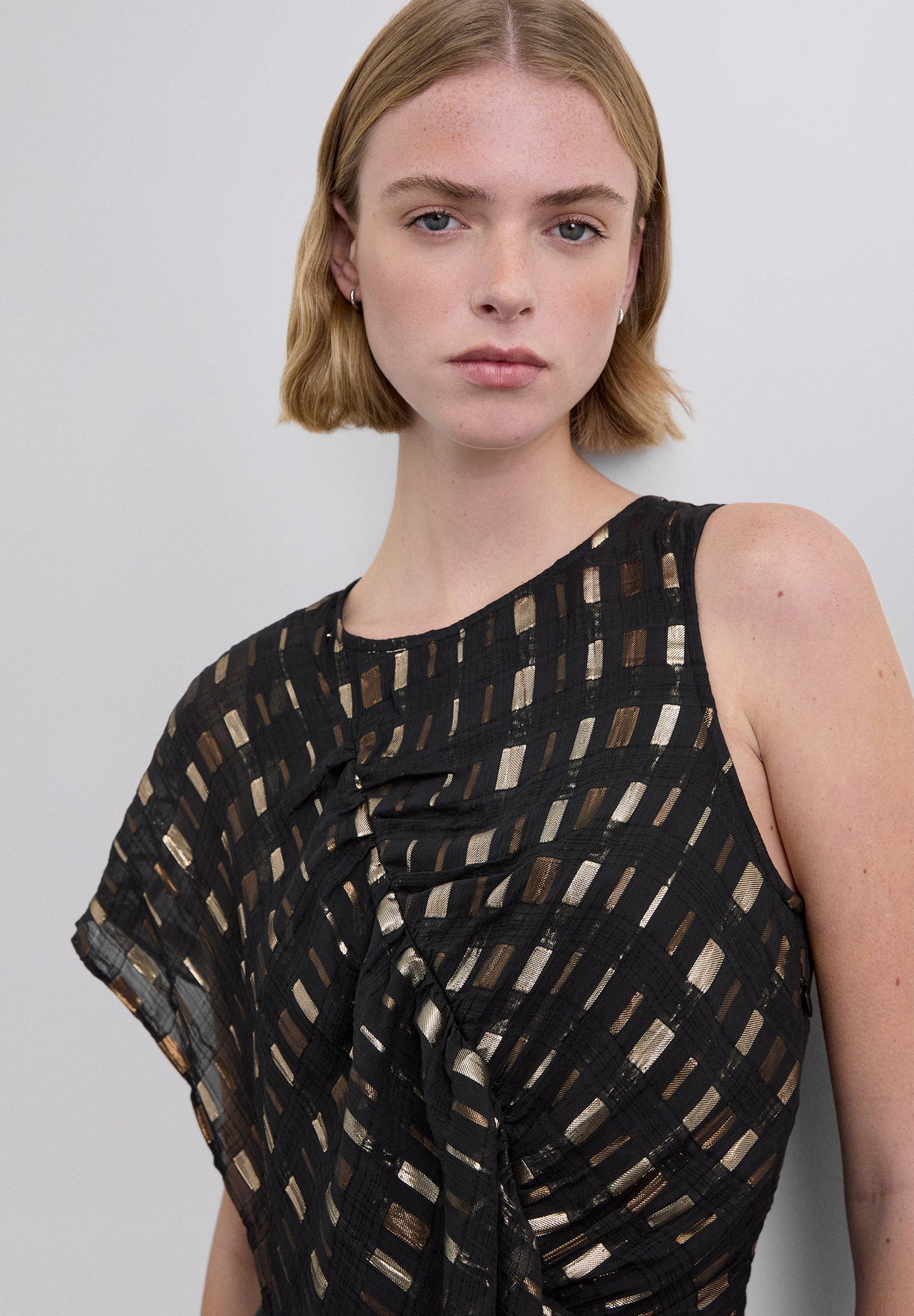 XM SCRUFFLEDRAPE DRESS