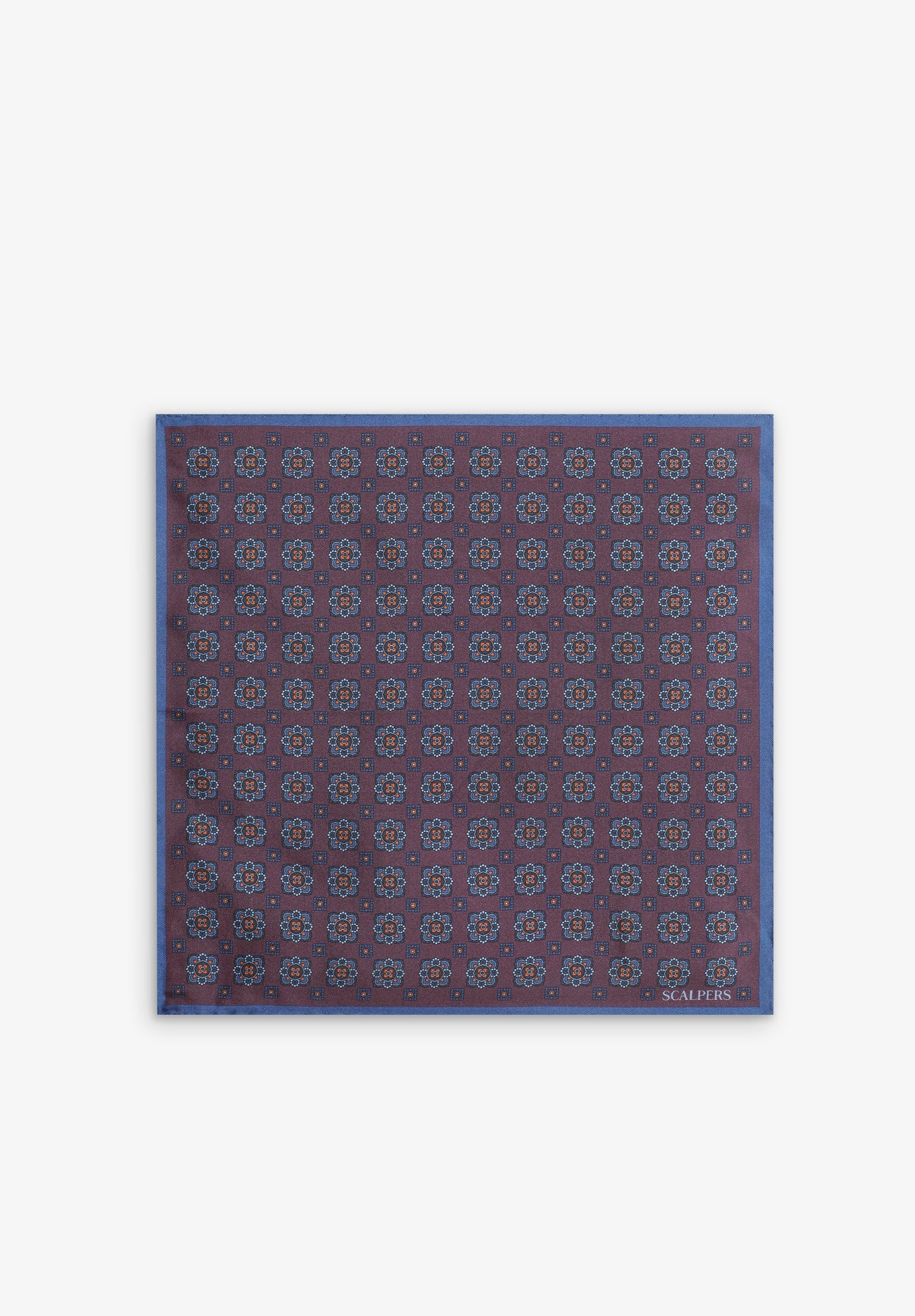 SILK VINTAGE PRINT POCKET SQUARE