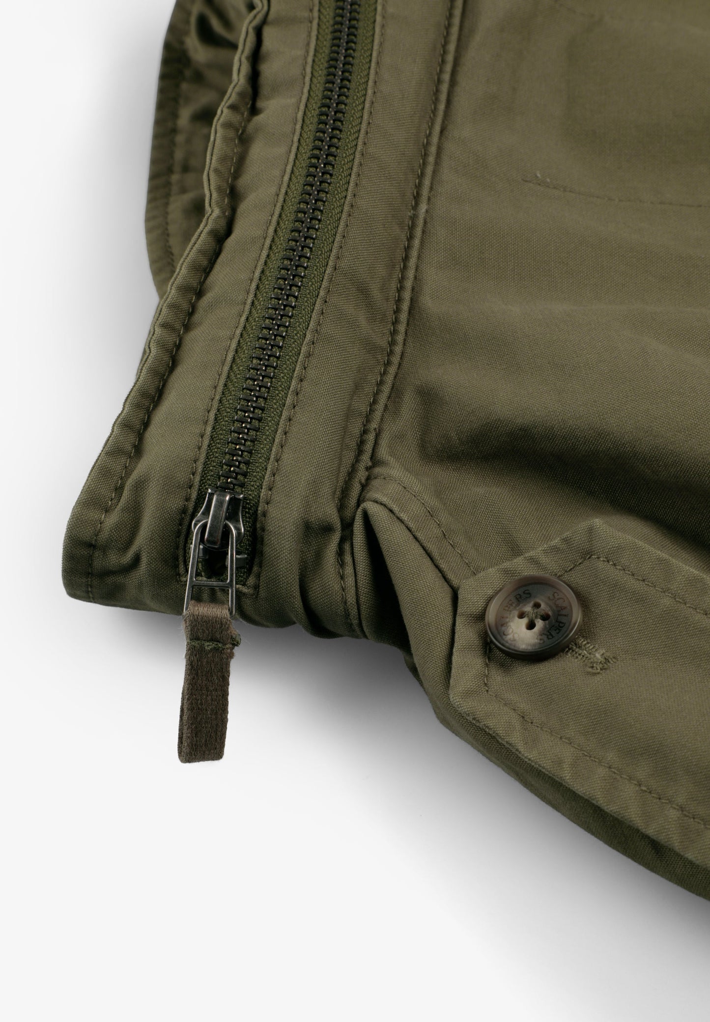 MILITARY JACKET WITH CONCEALED HOOD