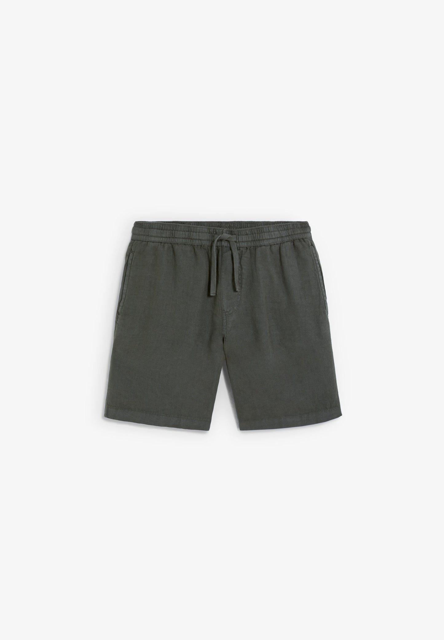 PLAIN LINEN BERMUDA SHORTS