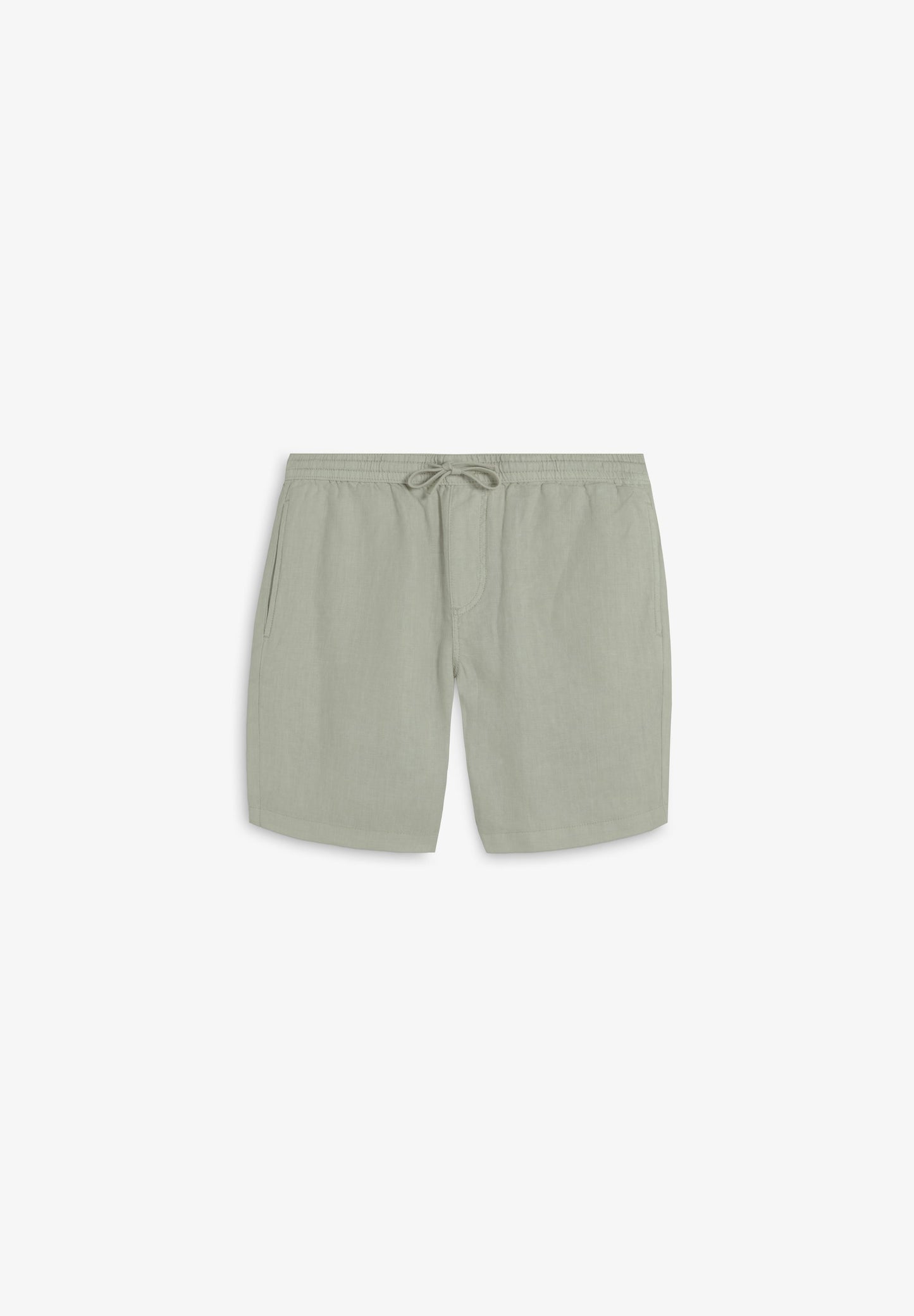 PLAIN LINEN BERMUDA SHORTS