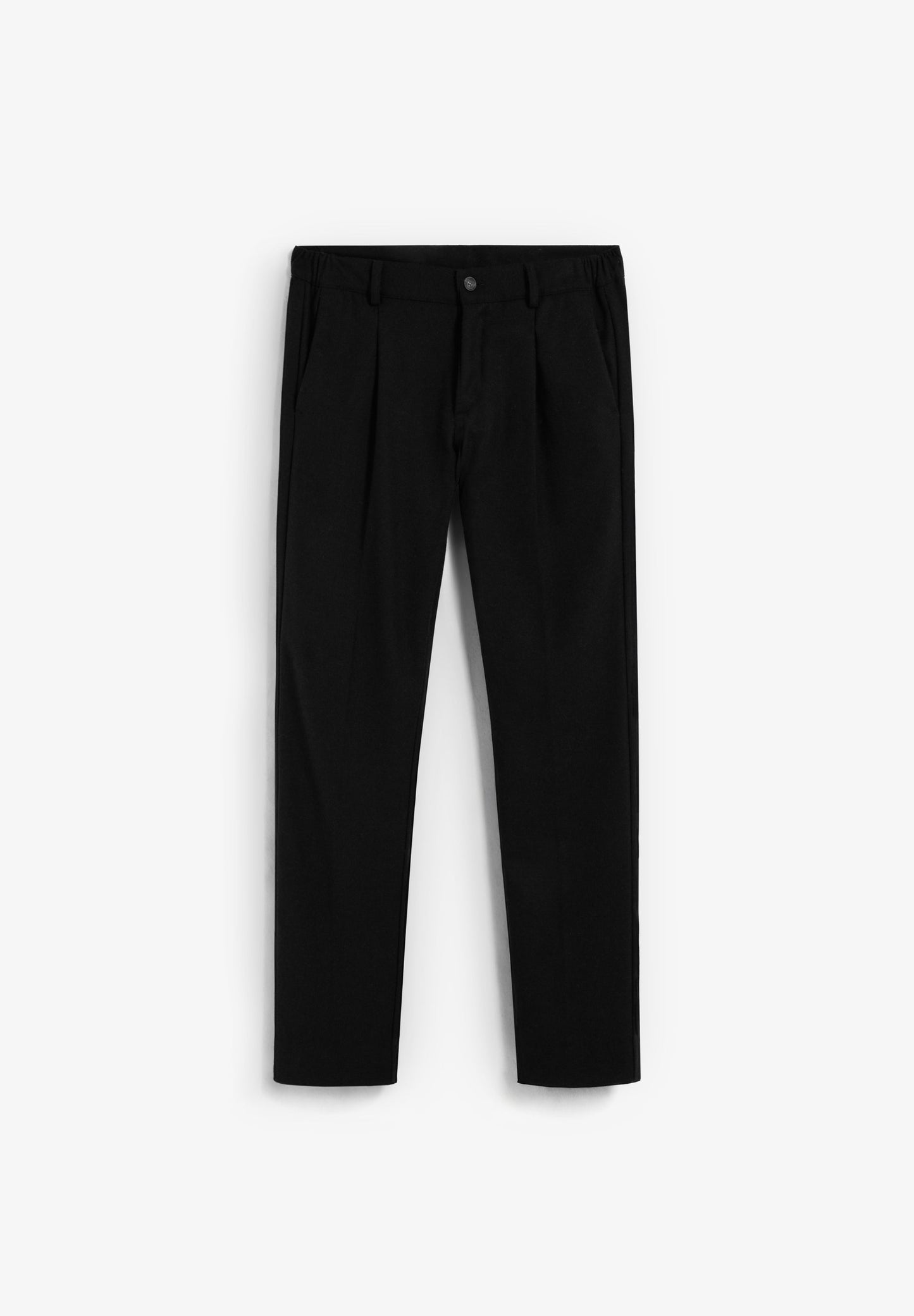 DARTED WOOL BLEND TROUSERS