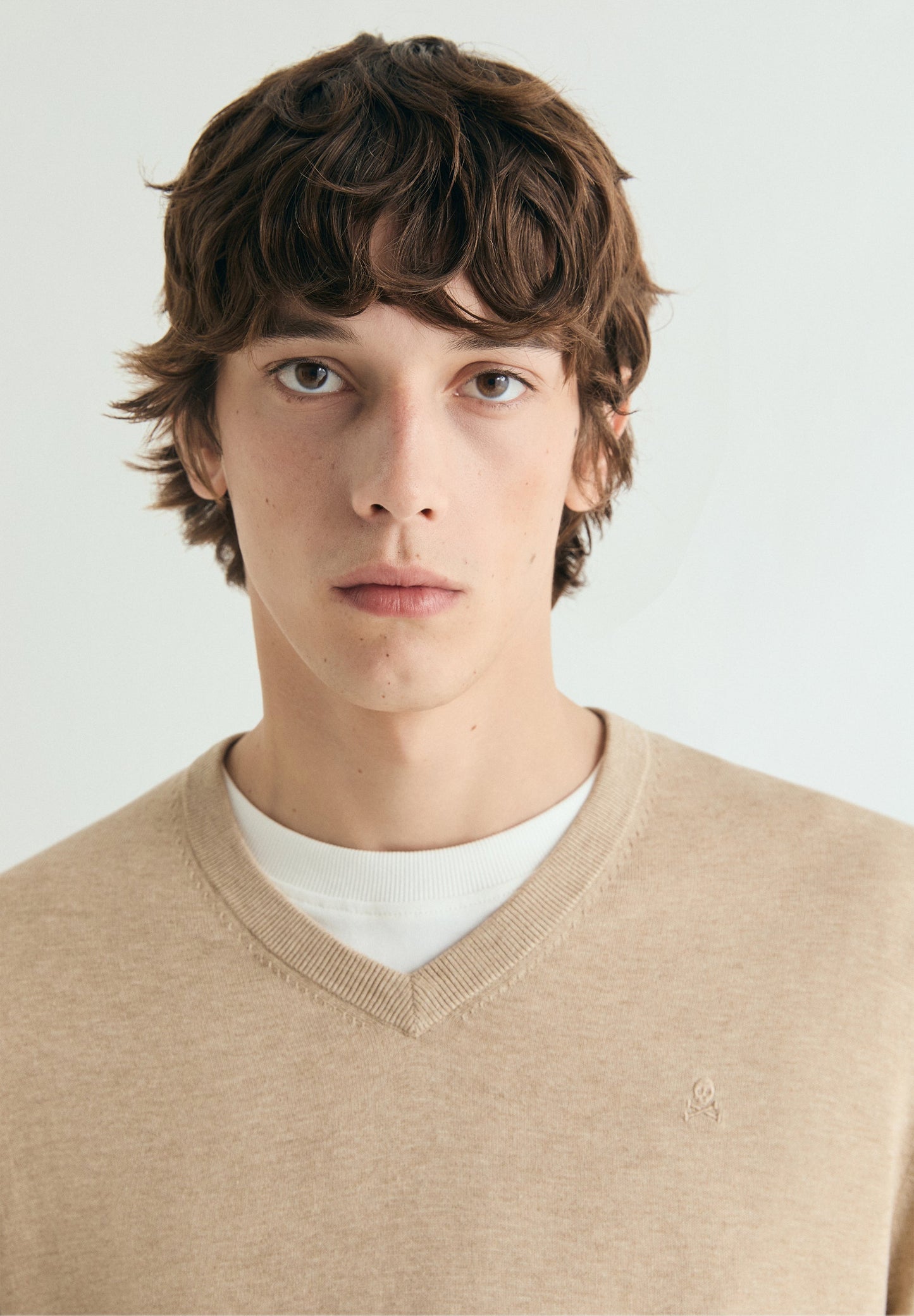 SUPIMA SWEATER WITH TONAL EMBROIDERY