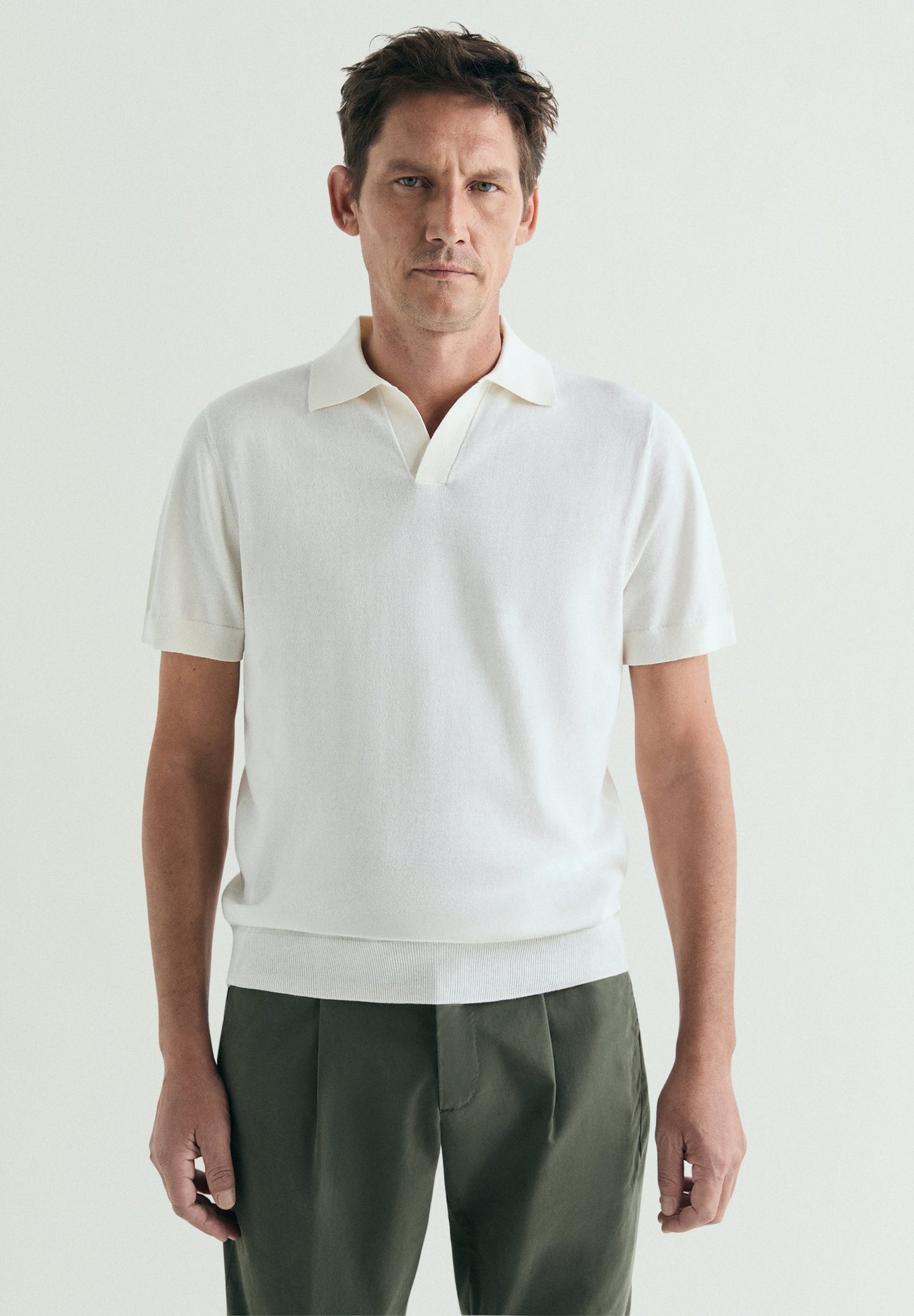 FINE KNIT POLO SHIRT