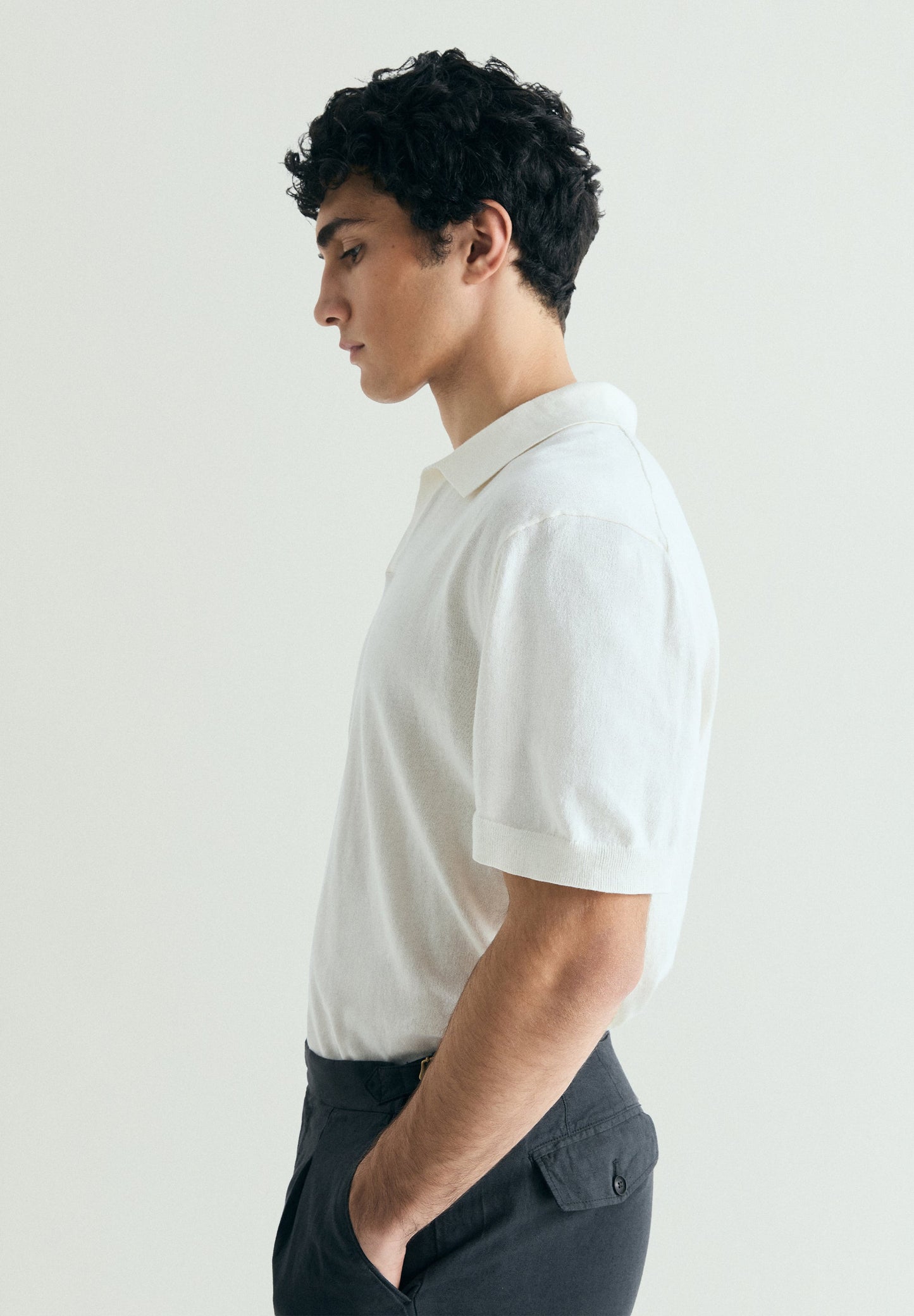 FINE KNIT POLO SHIRT