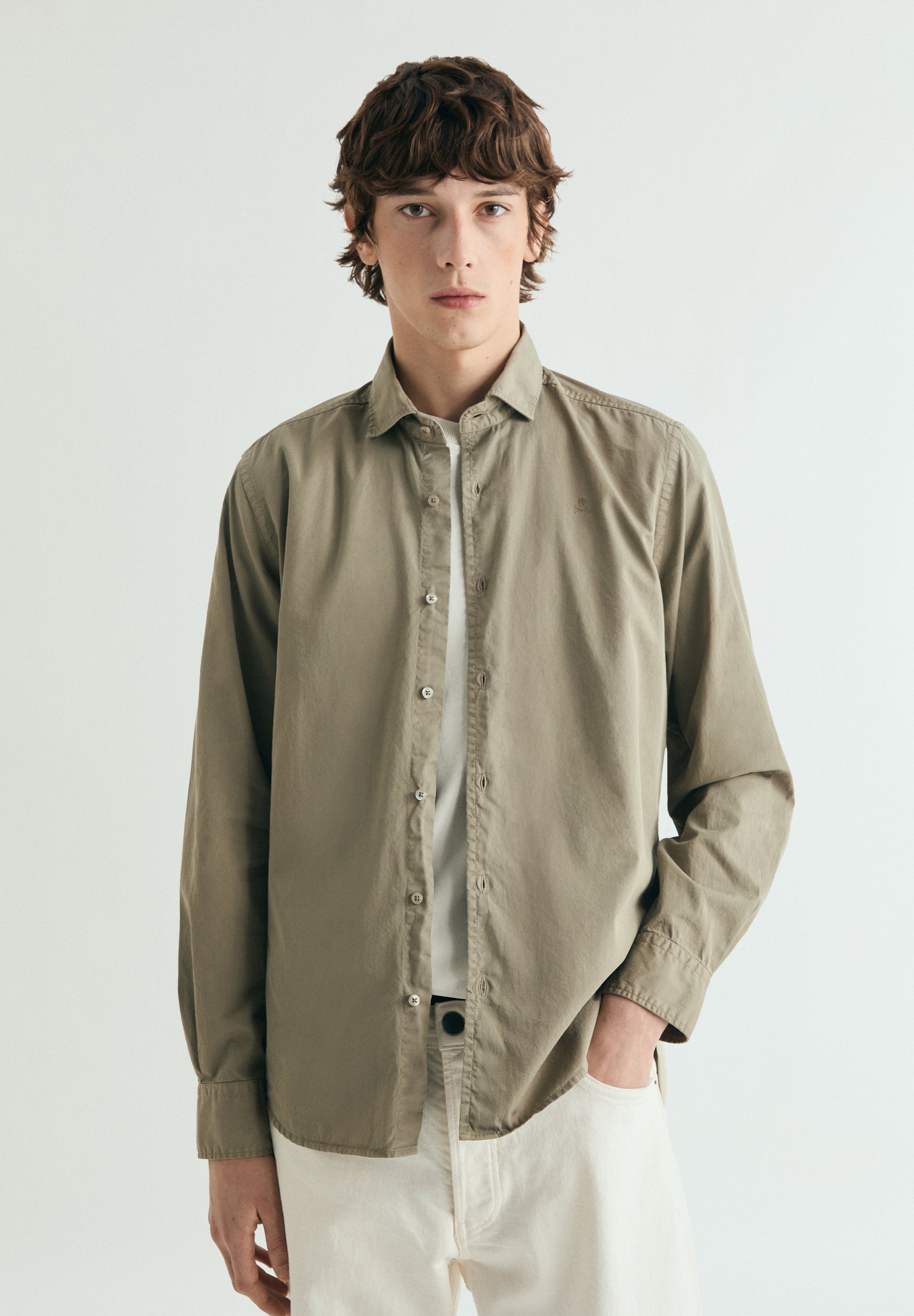 REGULAR FIT EMBROIDERED SHIRT