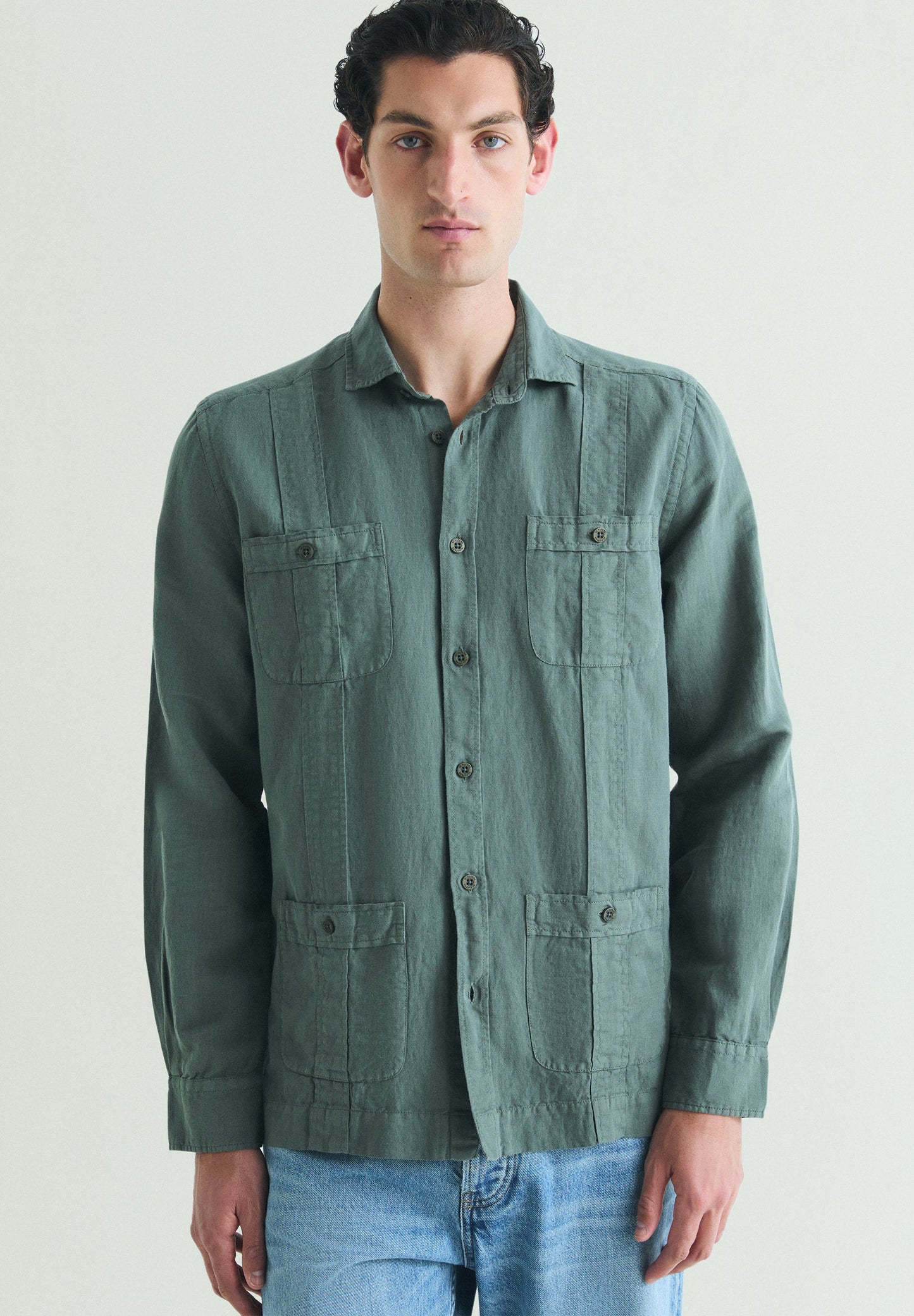 LINEN GUAYABERA SHIRT