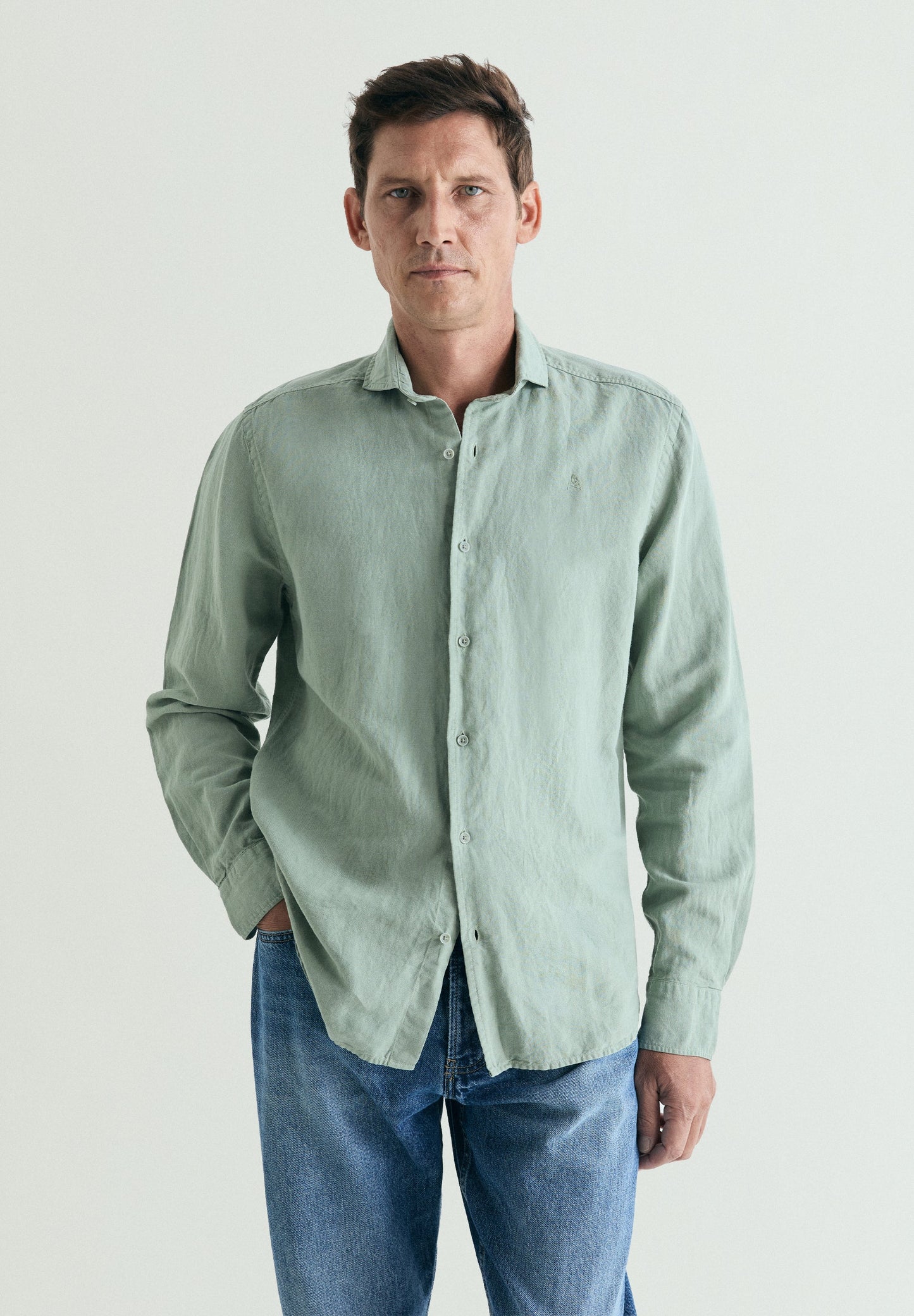 REGULAR FIT LINEN SHIRT