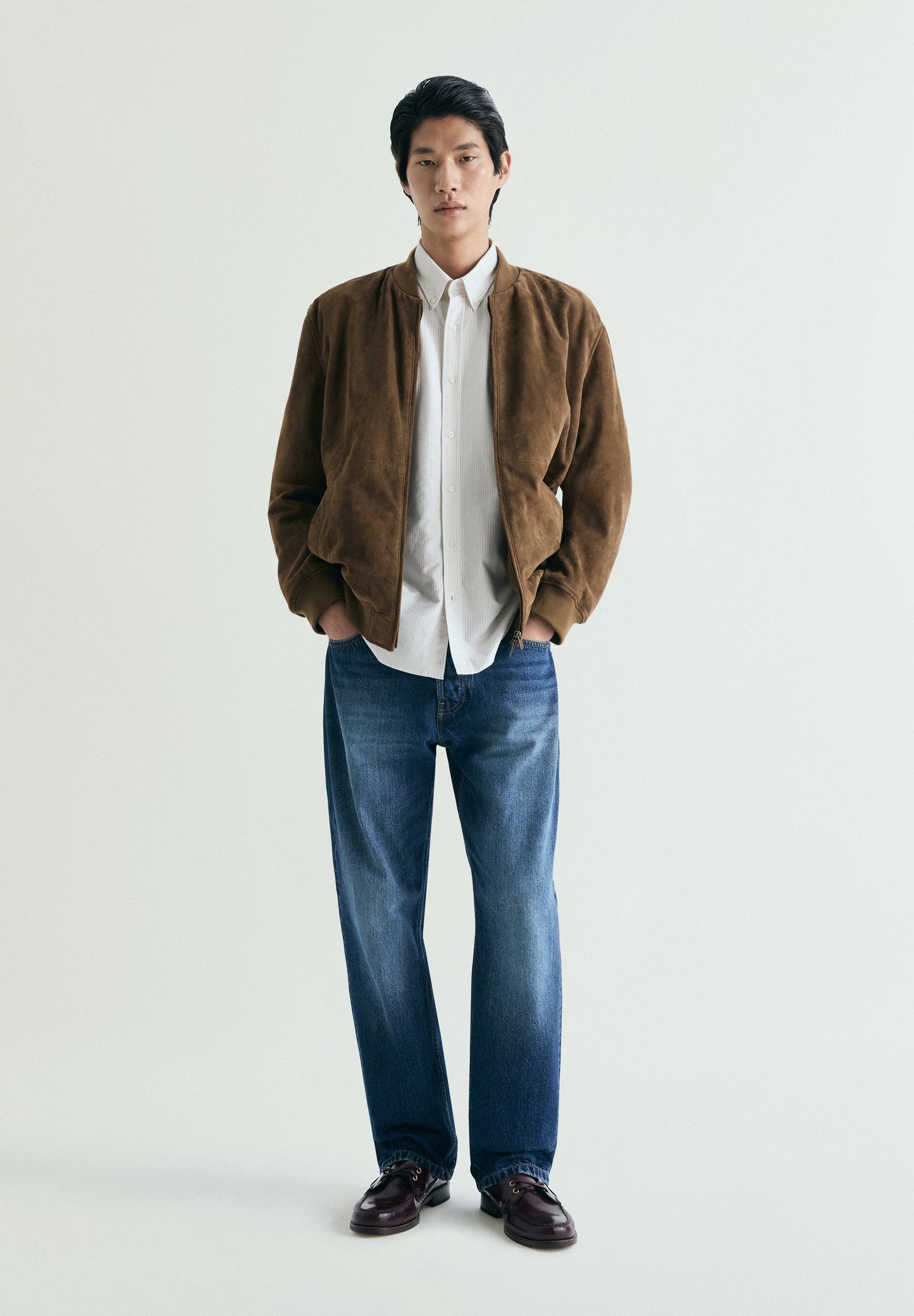 STRIPED PRINTED OXFORD SHIRT