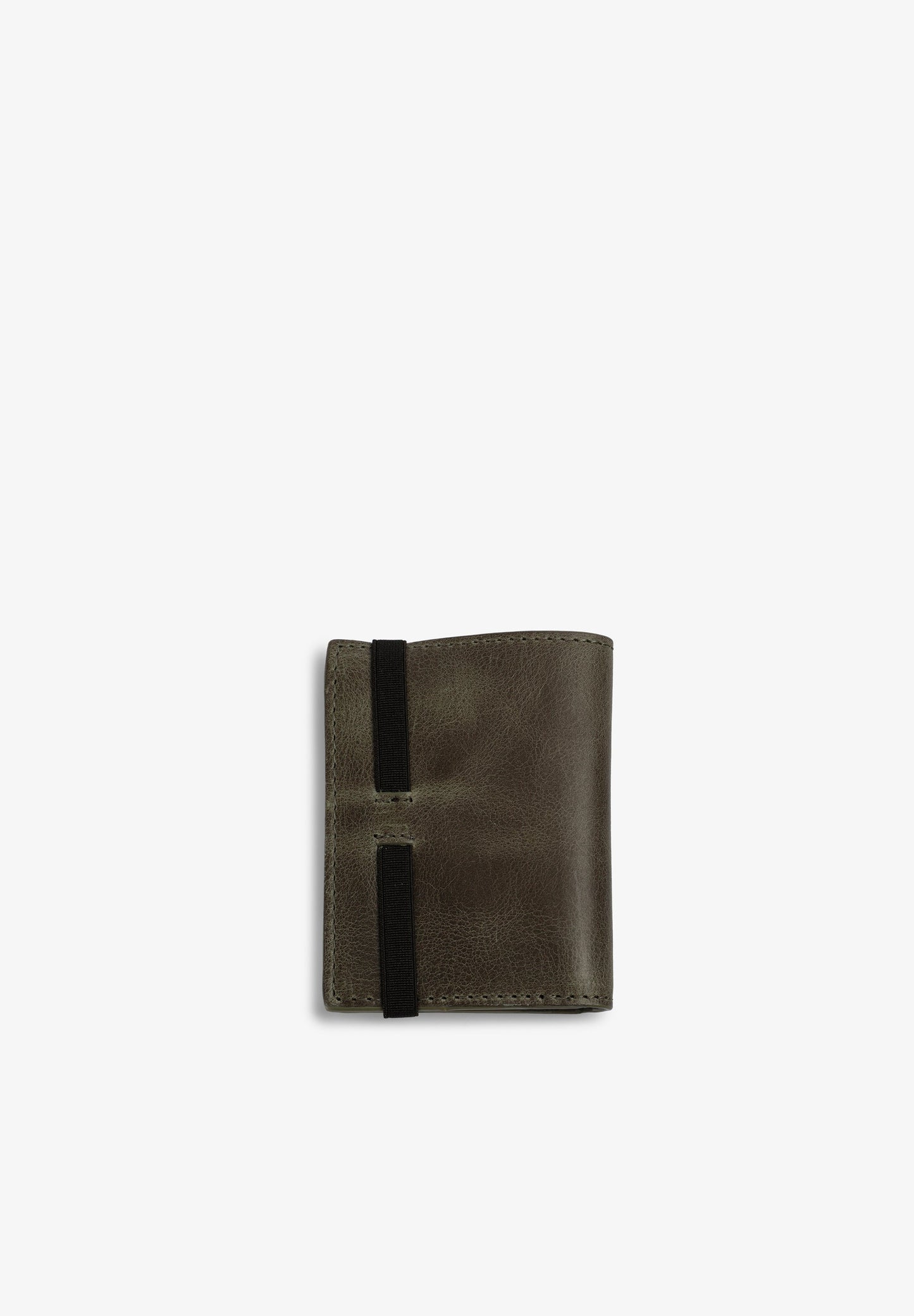 100% LEATHER WALLET WITH STRETCH DETAIL