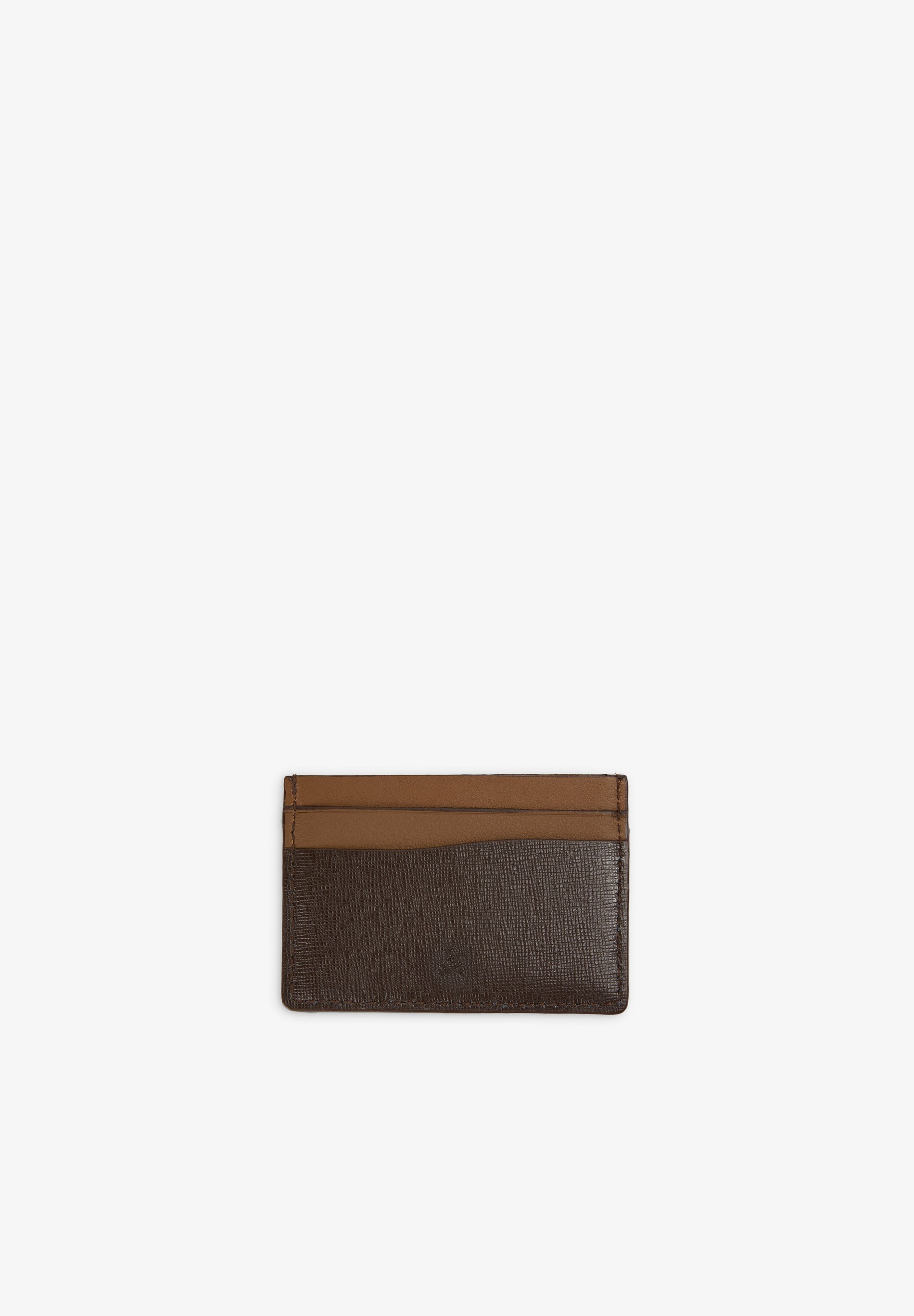 LEATHER CARD HOLDER WITH ENGRAVED LOGO